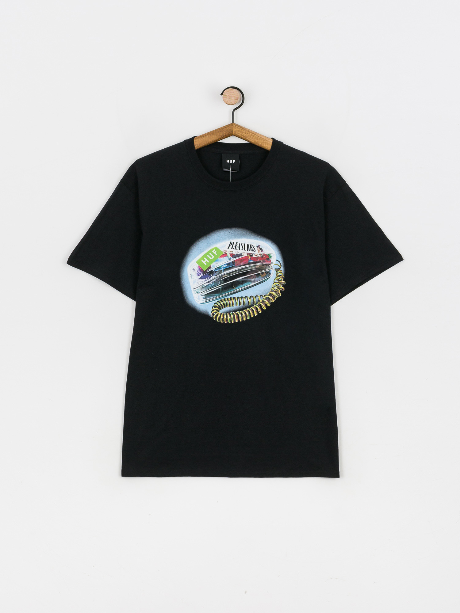 Tričko HUF X Pleasures Party Line (black)