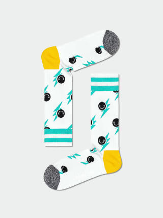 Ponožky Happy Socks Smile Flash Crew (white/mint)
