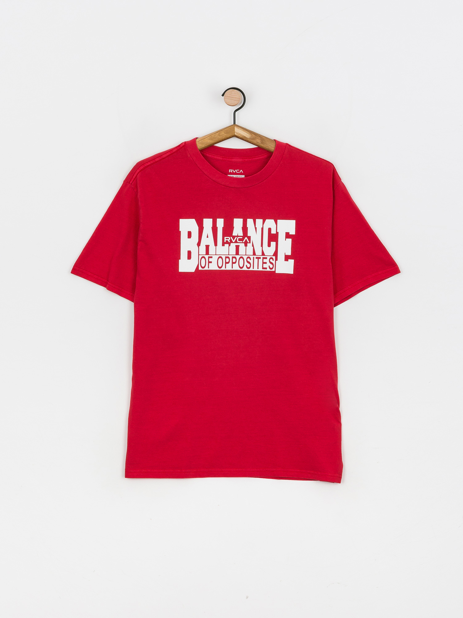 Tričko RVCA Rvca Balance Block (cherry)