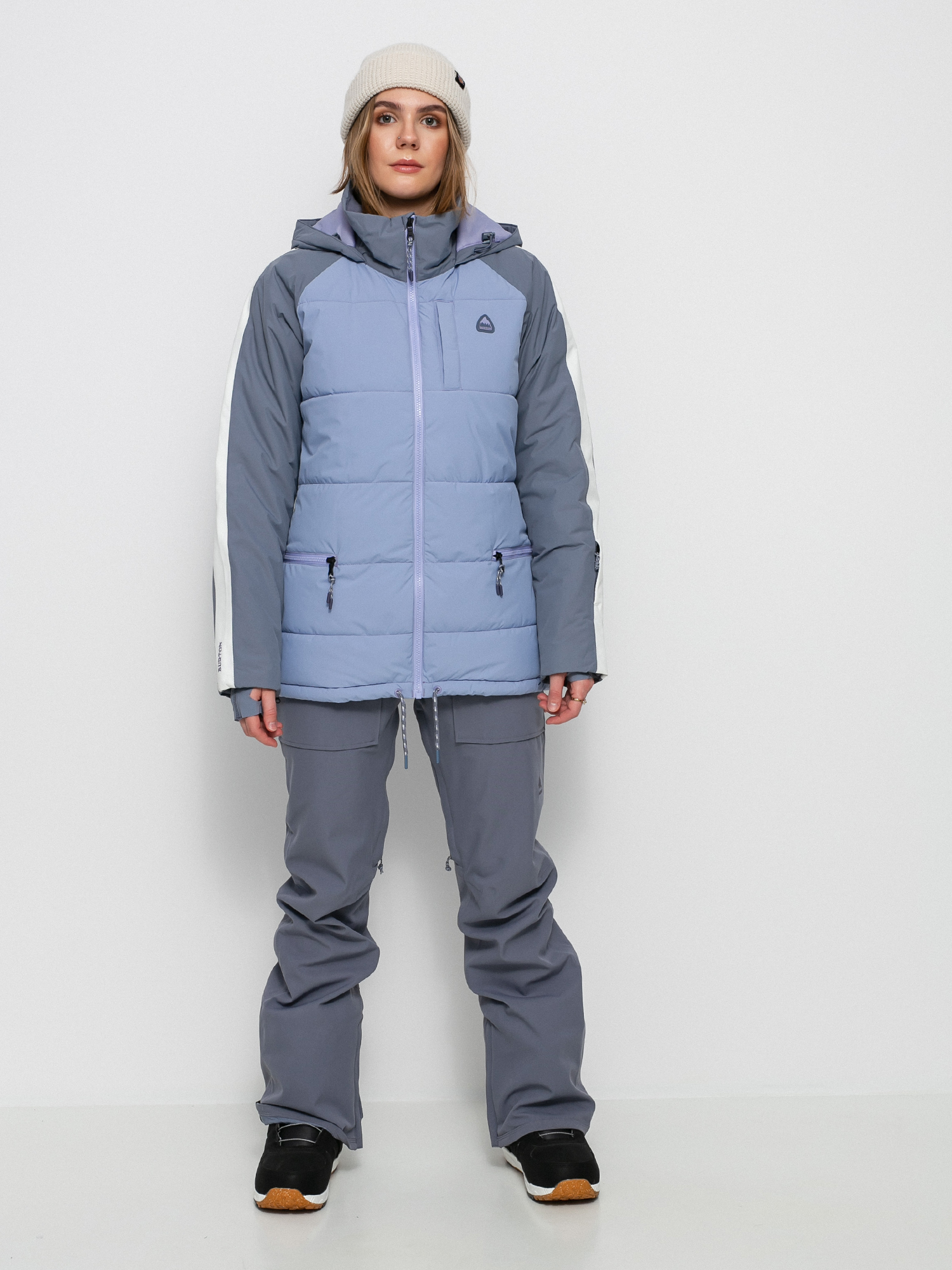 Snowboardovu00e1 bunda Burton Keelan Wmn (foxglove violet/folkstone gray)