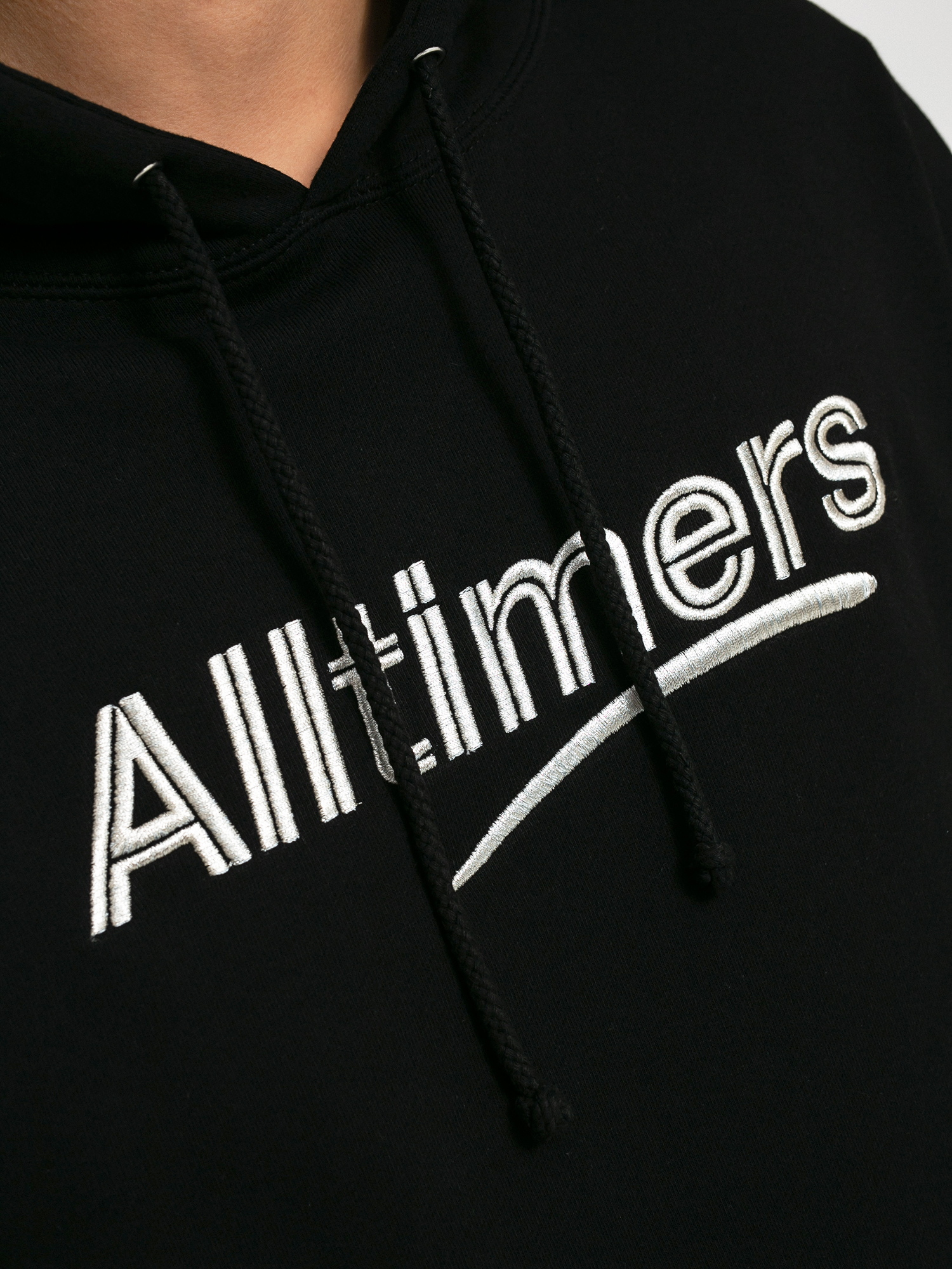Mikina s kapucňou Alltimers Estate Embroidered HD (black/silver)