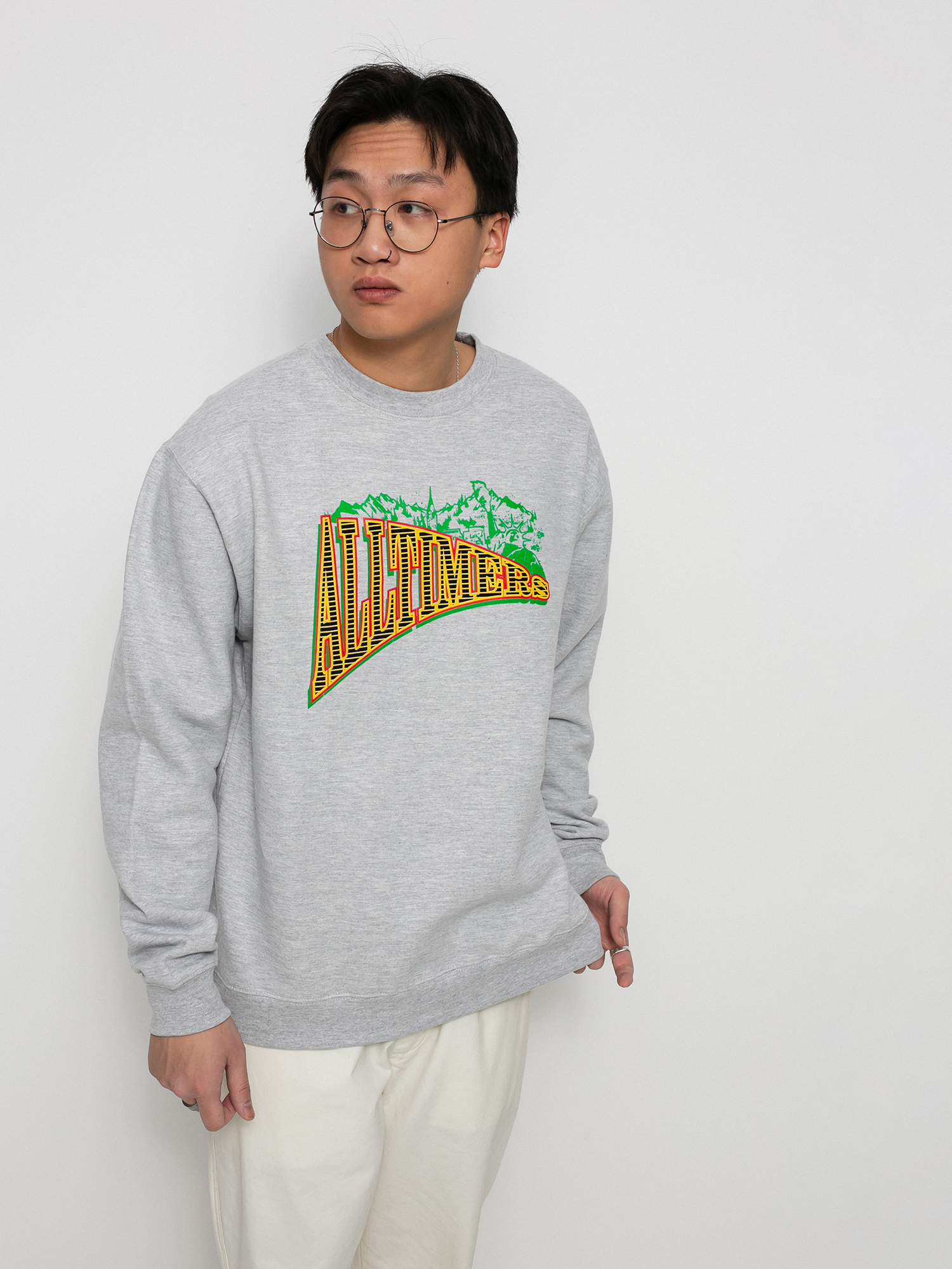 Mikina Alltimers Ny Canada Crew (heather grey)