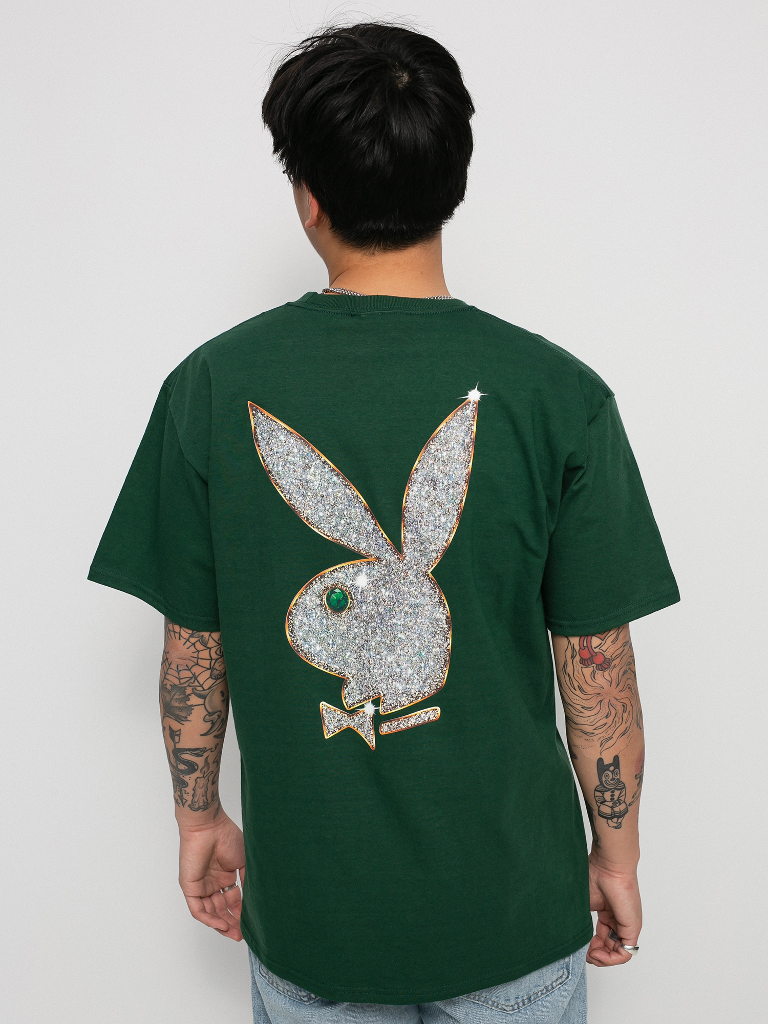Tričko HUF X Playboy Vvs Logo (forest green)
