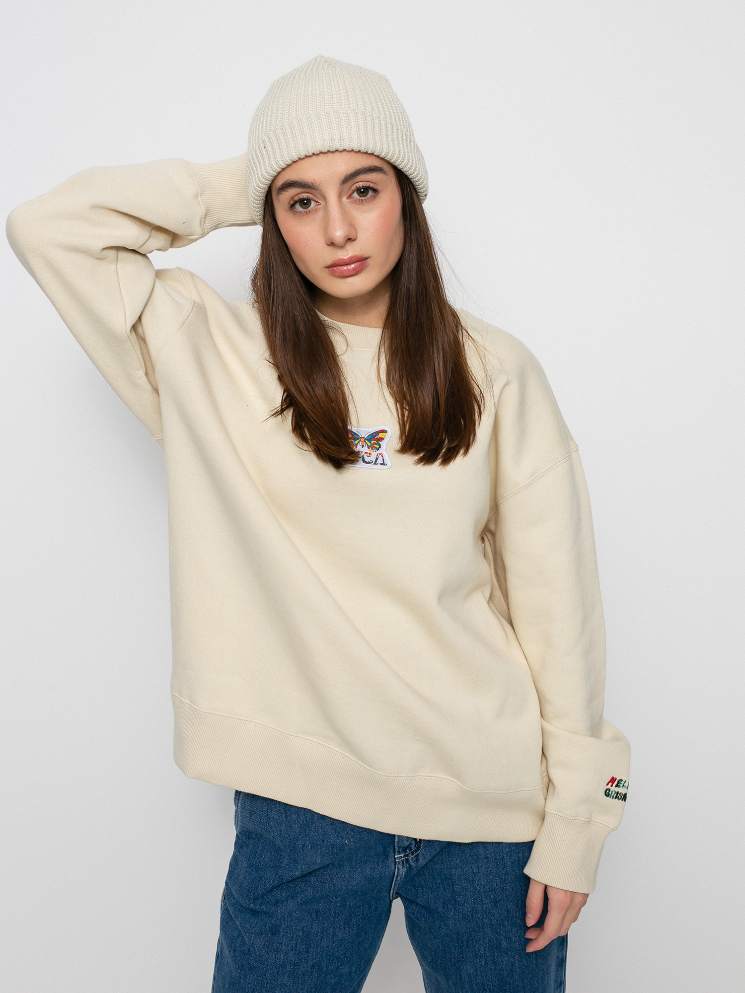Mikina RVCA Mel G Flutter Crew Wmn (birch)
