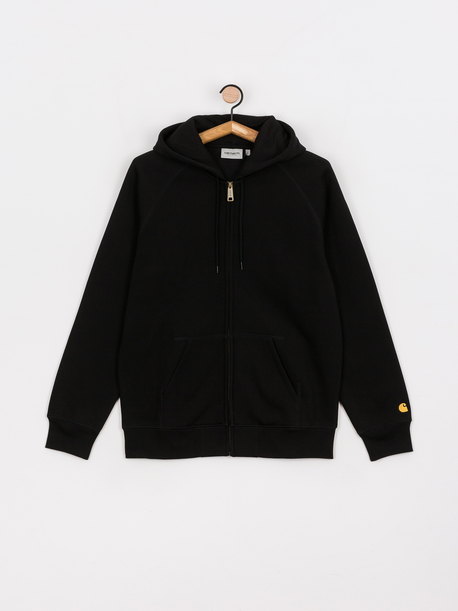 Mikina s kapucňou Carhartt WIP Hooded Chase Jacket (black/gold)
