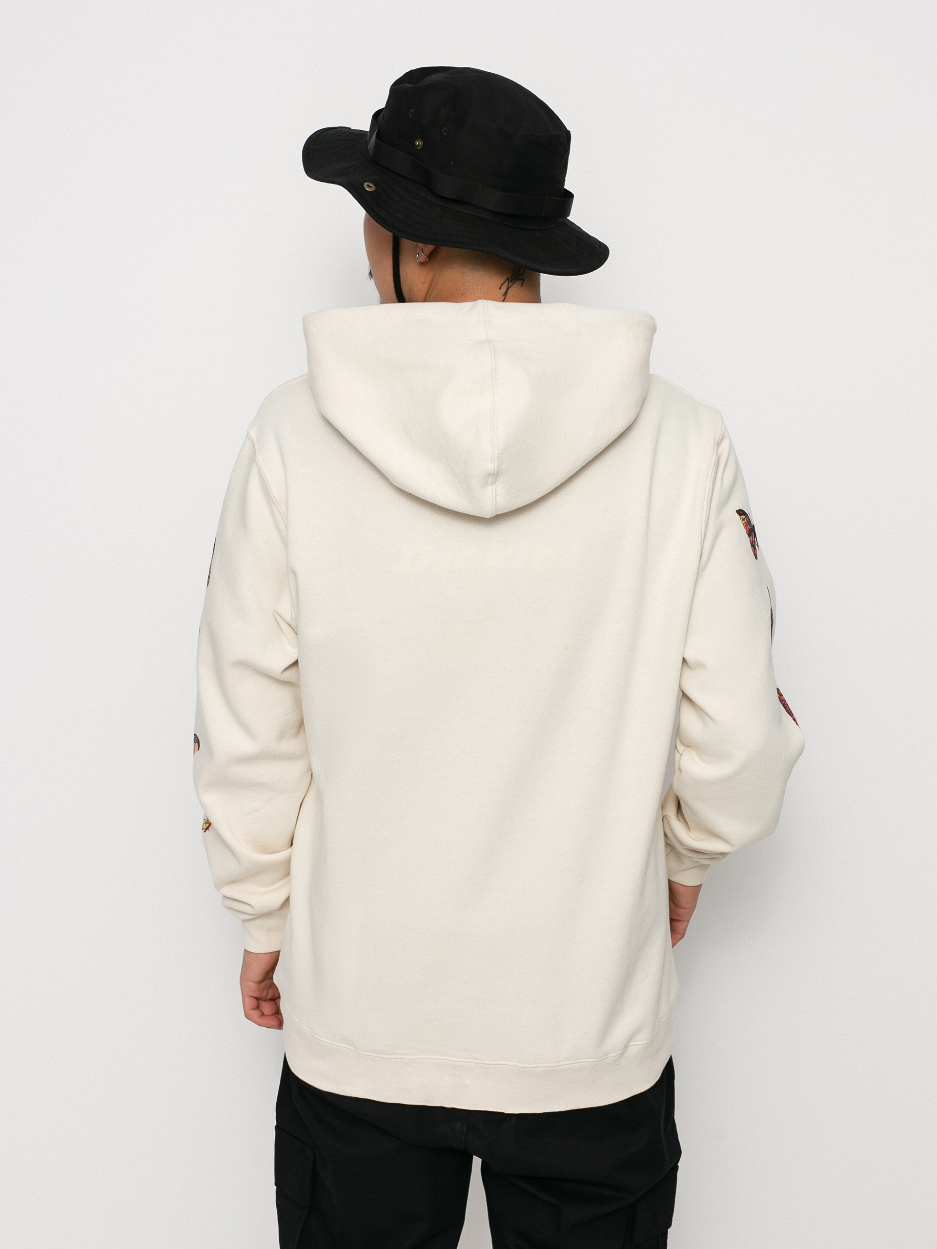 Mikina s kapucňou RVCA Mel G Butterfly HD (silver bleach)