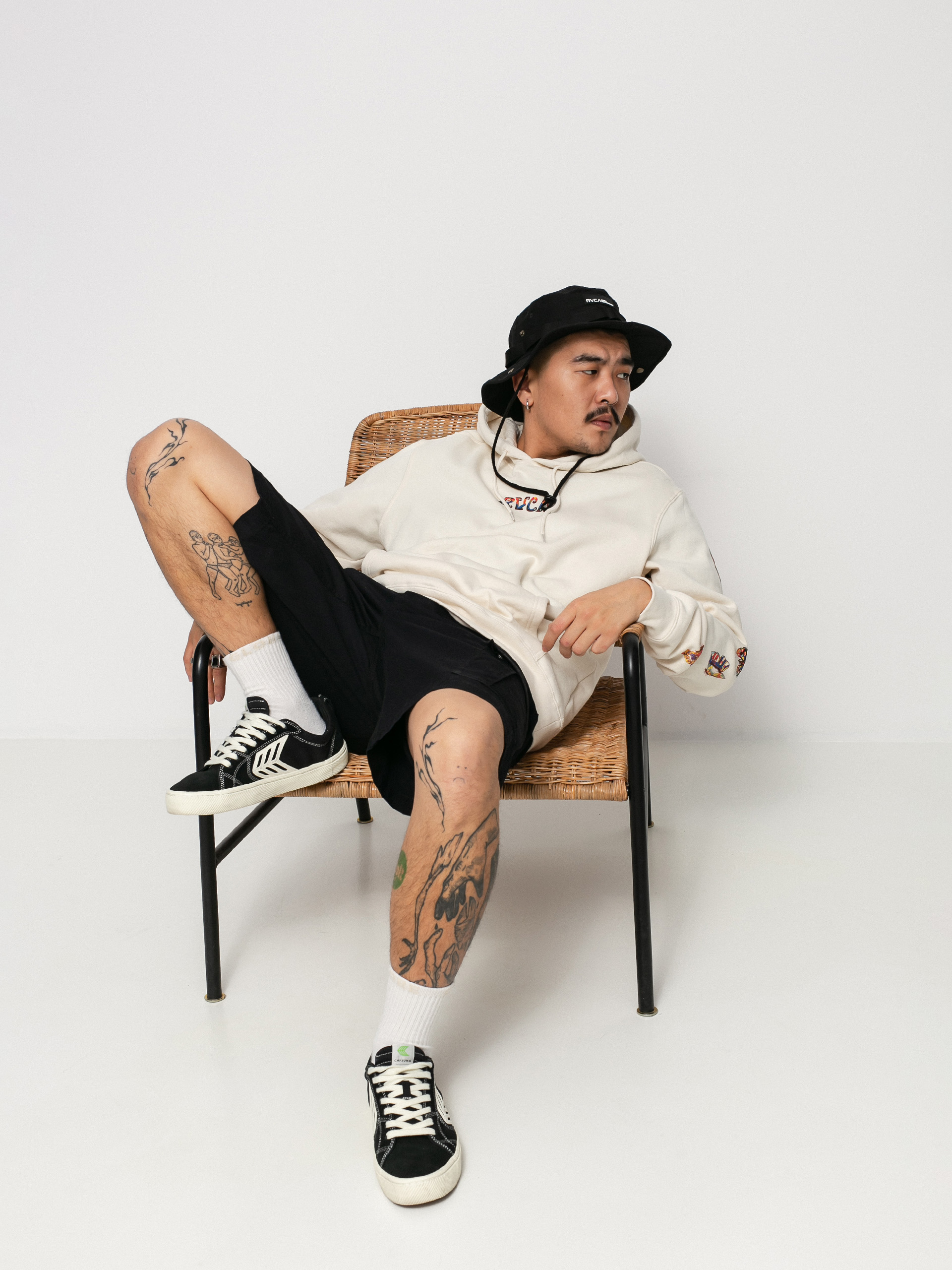 Mikina s kapucňou RVCA Mel G Butterfly HD (silver bleach)