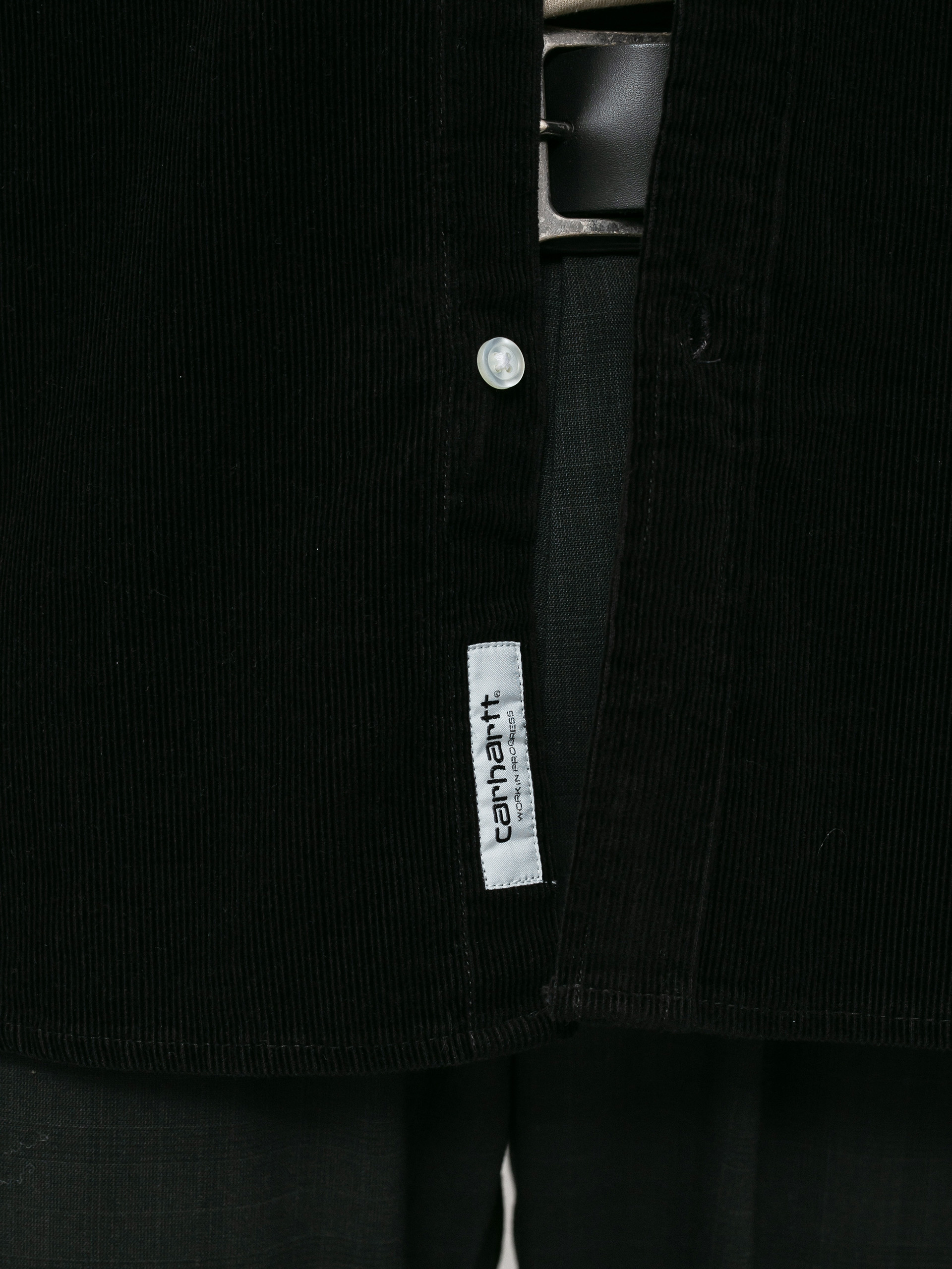 Košeľa Carhartt WIP Madison Fine Cord (black/white)