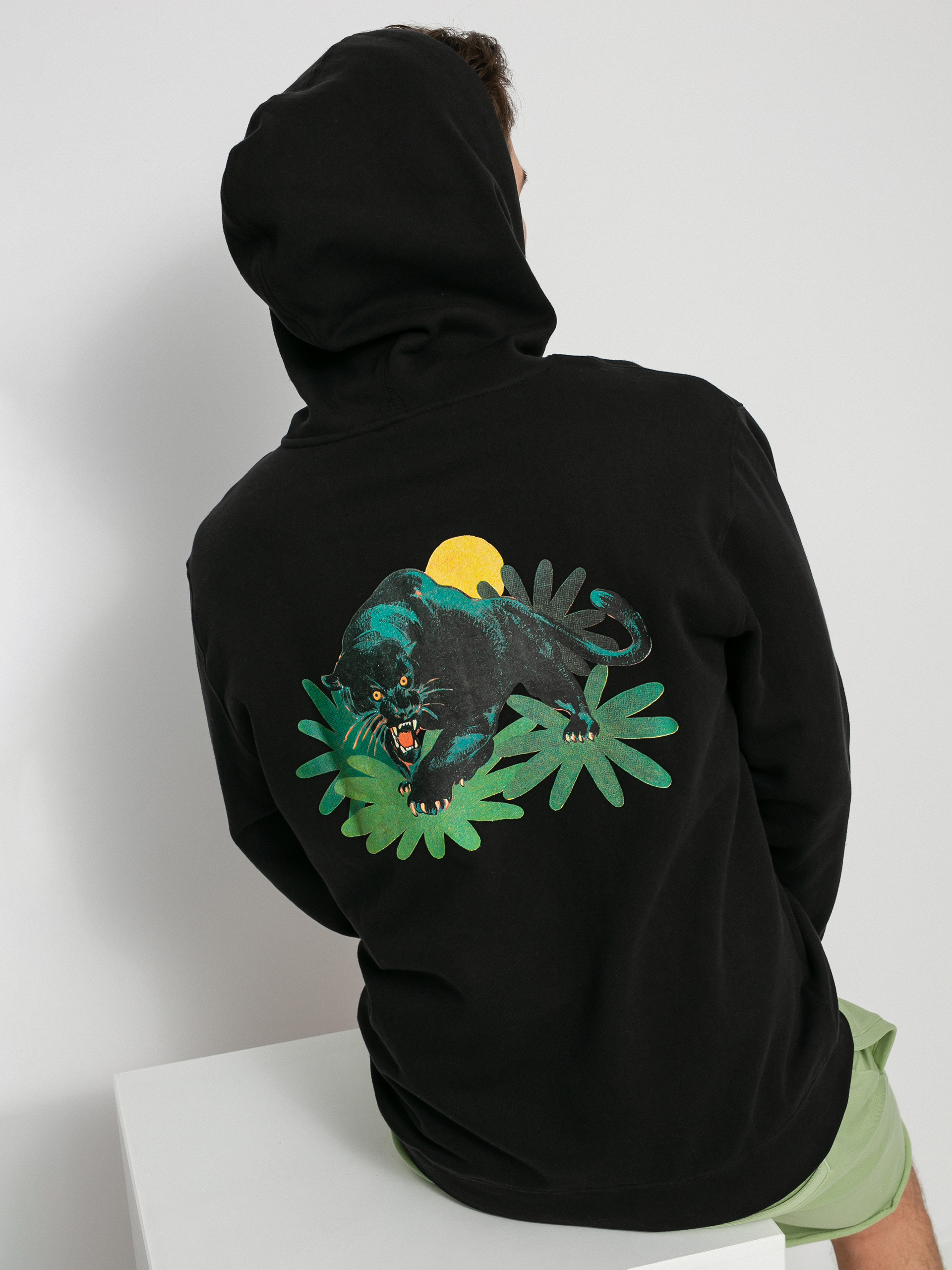 Mikina s kapucňou RVCA Mel G Panther HD (black)