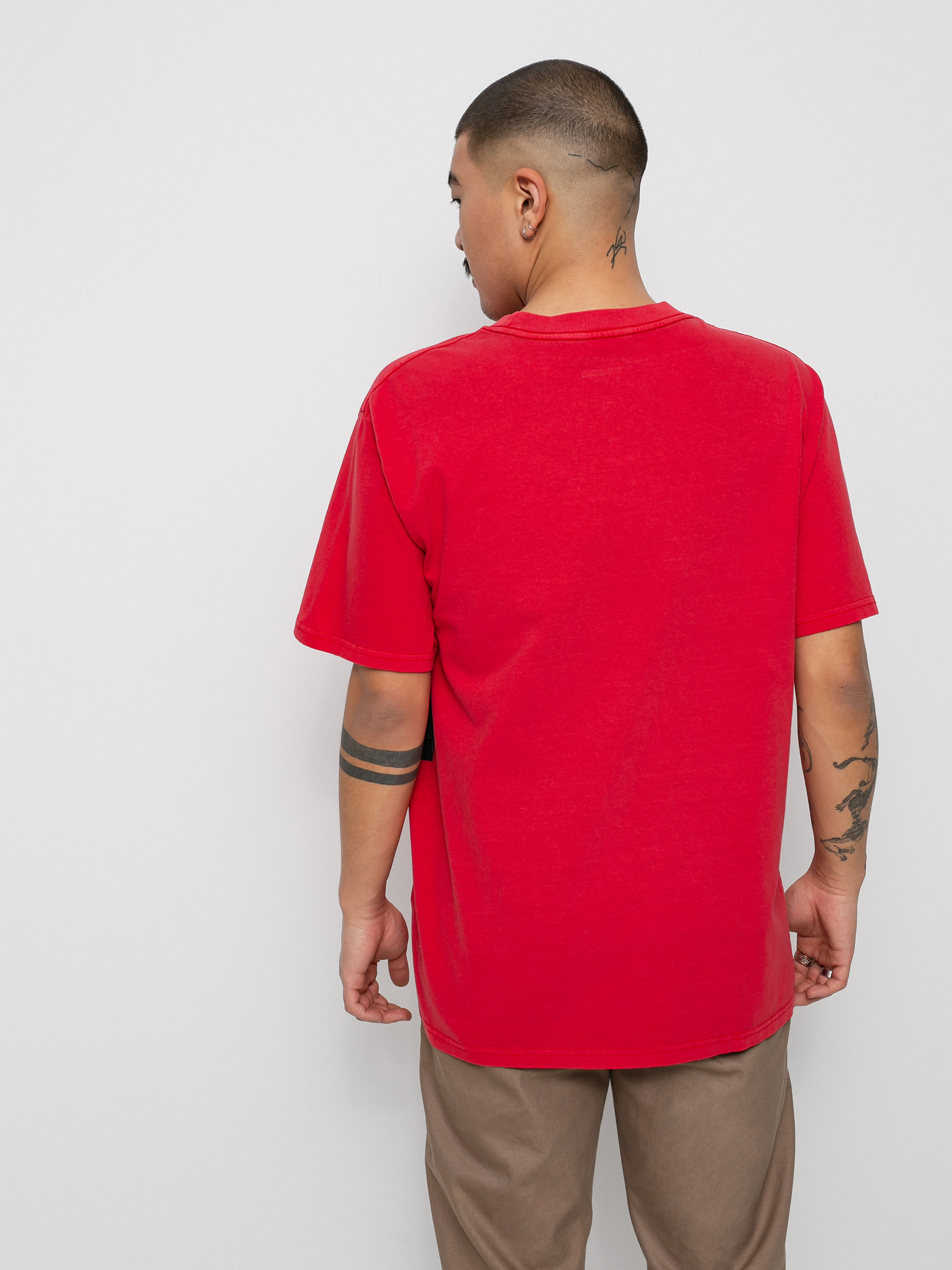 Tričko RVCA Rvca Balance Block (cherry)