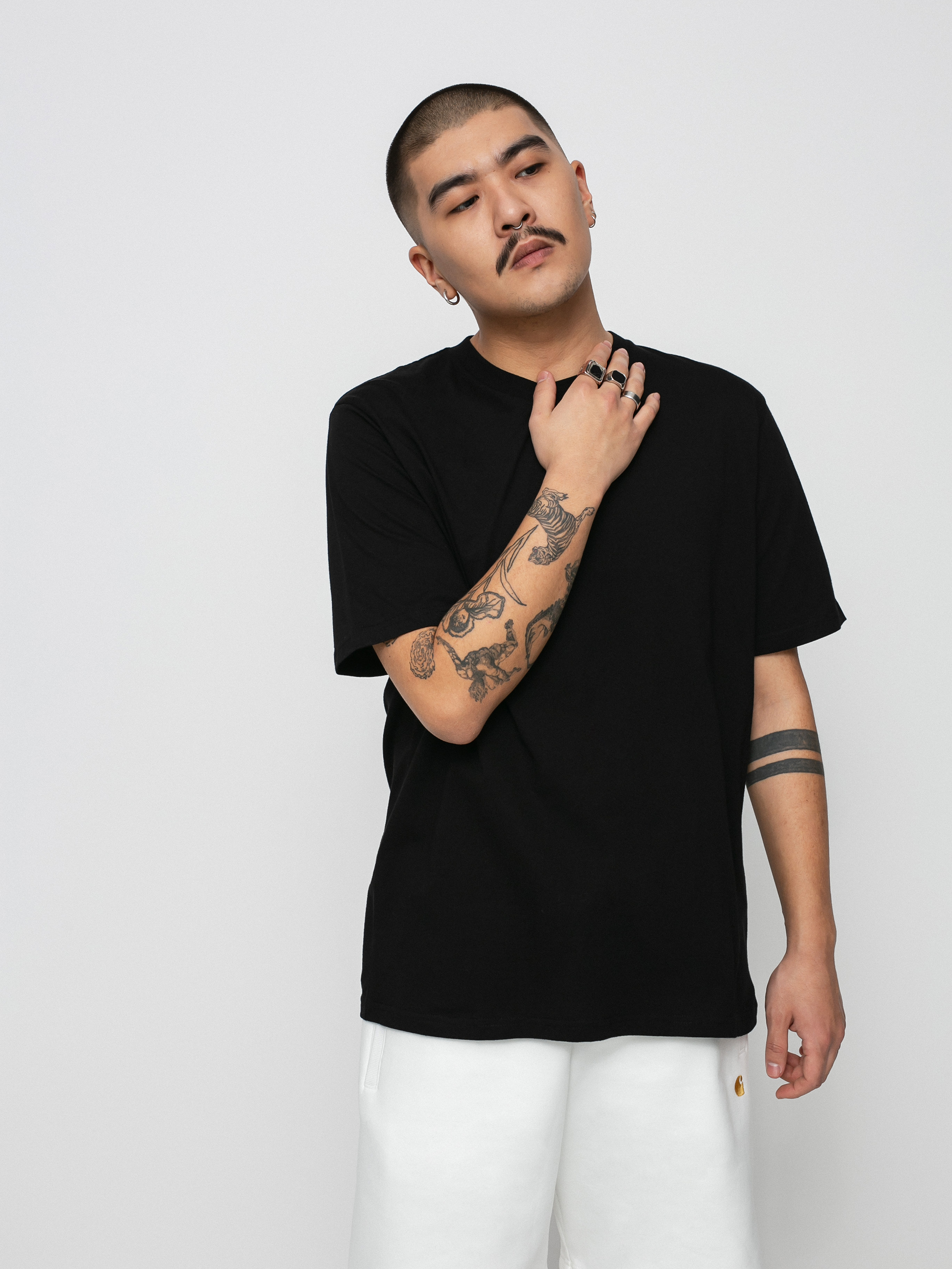 Tričko Carhartt WIP Base (black/white)
