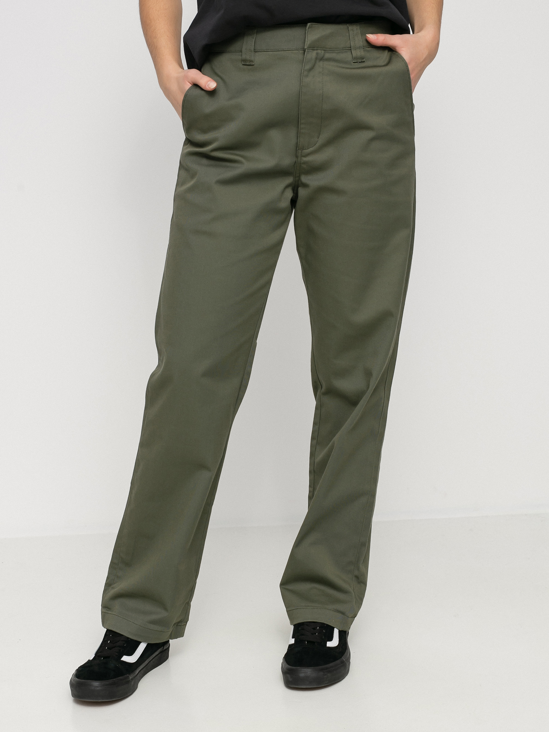 Nohavice Volcom Frochickie Boyfriend Wmn (army green combo)