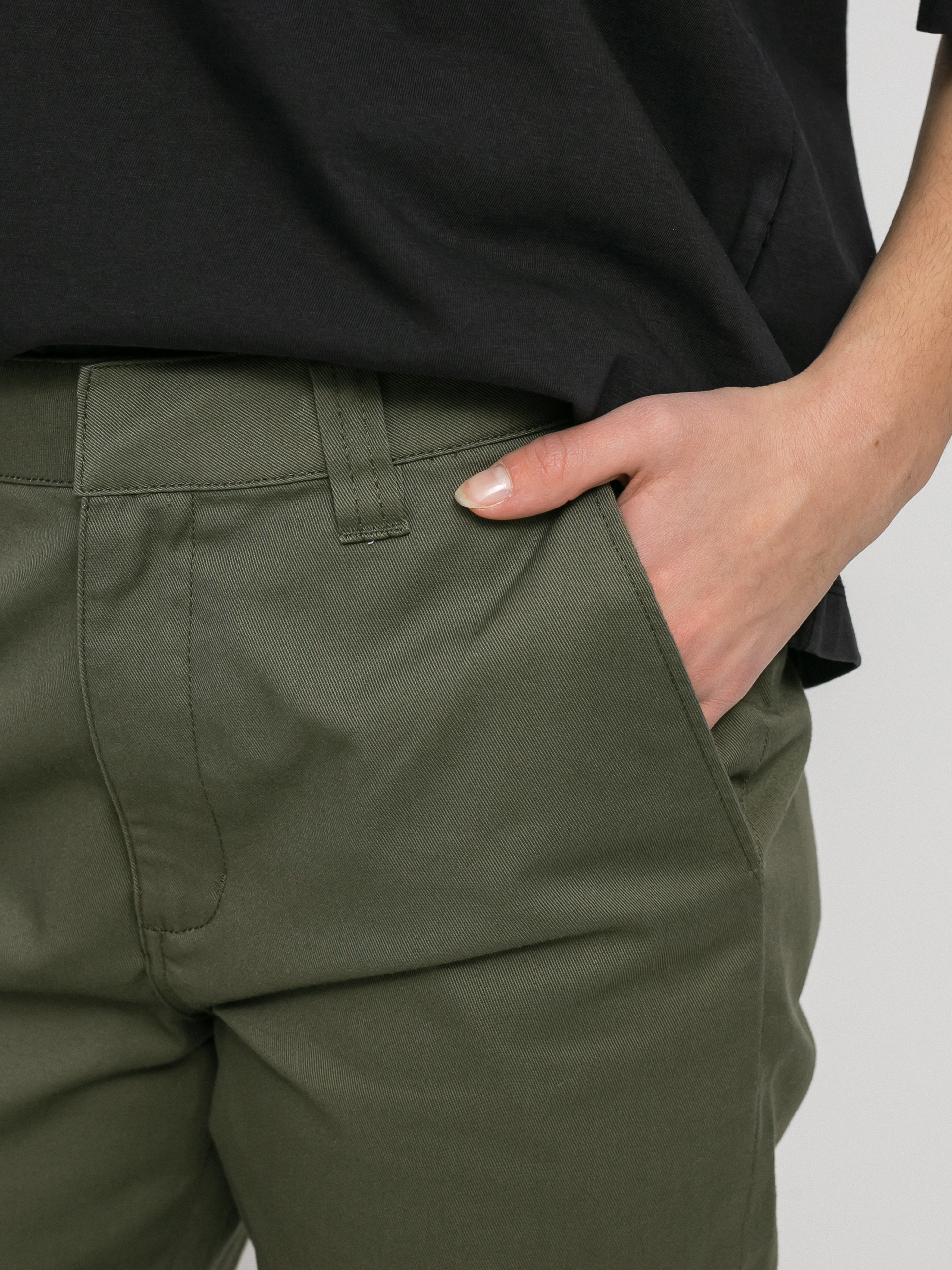 Nohavice Volcom Frochickie Boyfriend Wmn (army green combo)