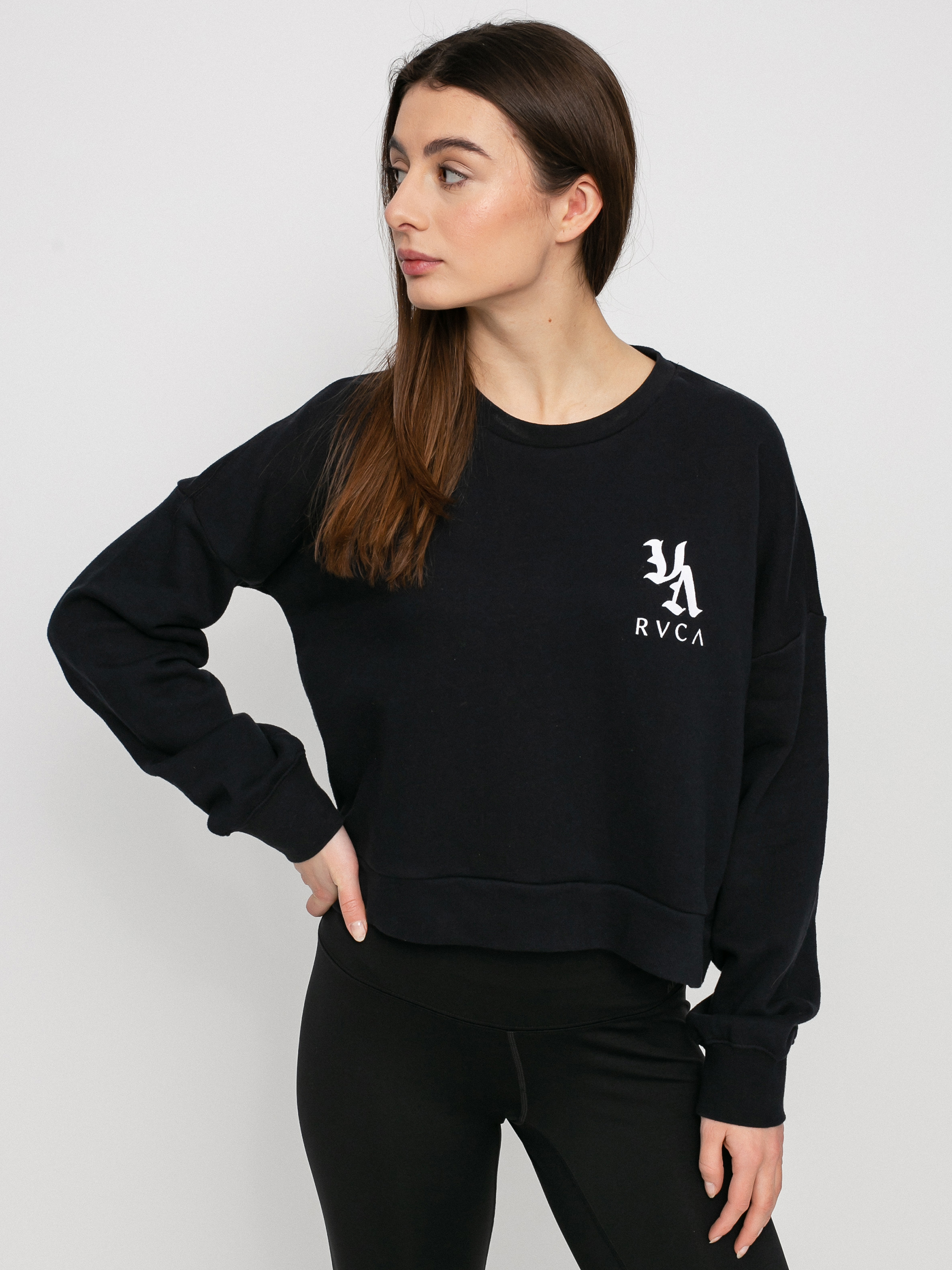 Mikina s kapucňou RVCA Va Vibes HD Wmn (washed black)