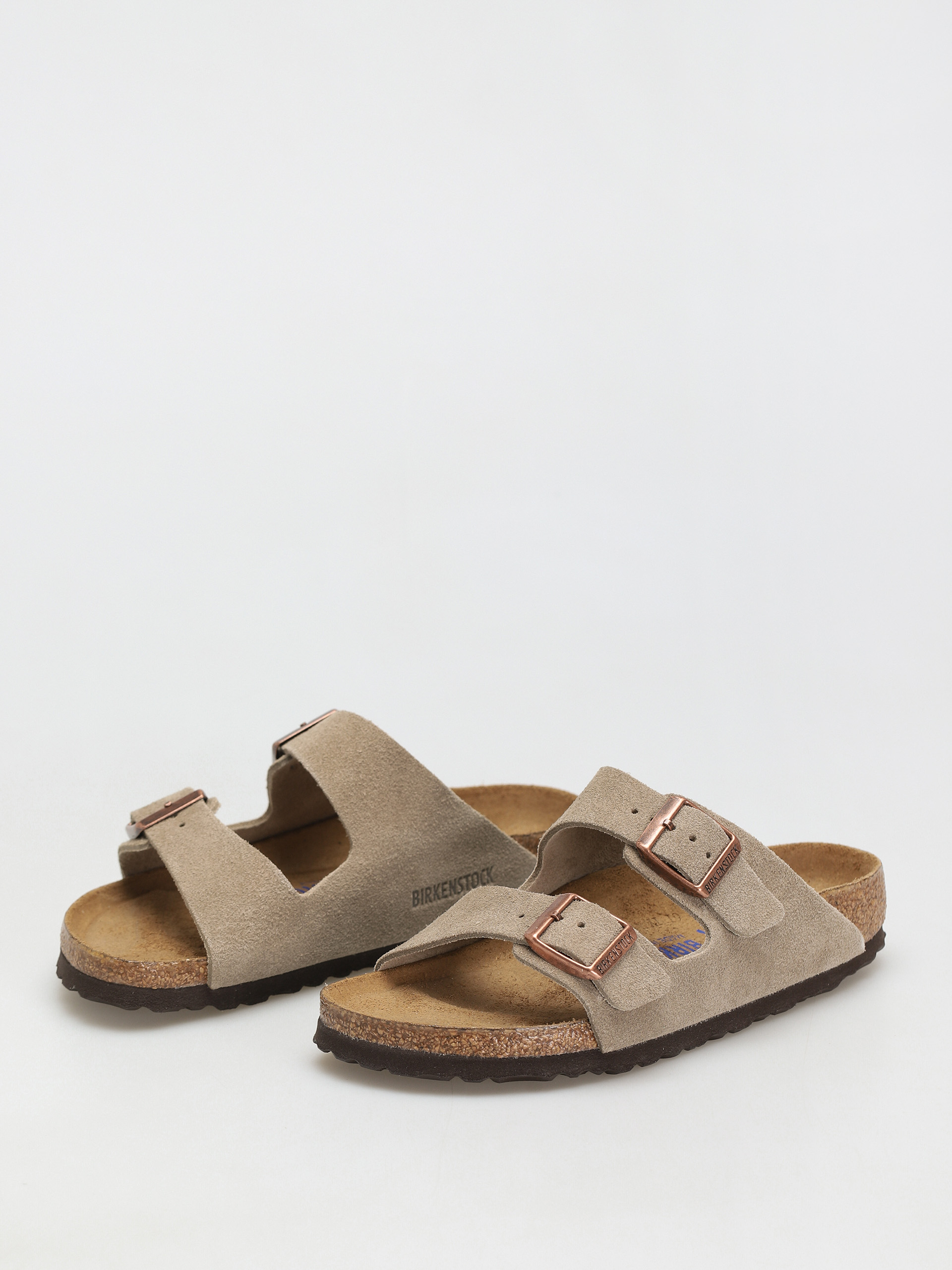 Šľapky Birkenstock Arizona Sfb Narrow Wmn (taupe suede leather)