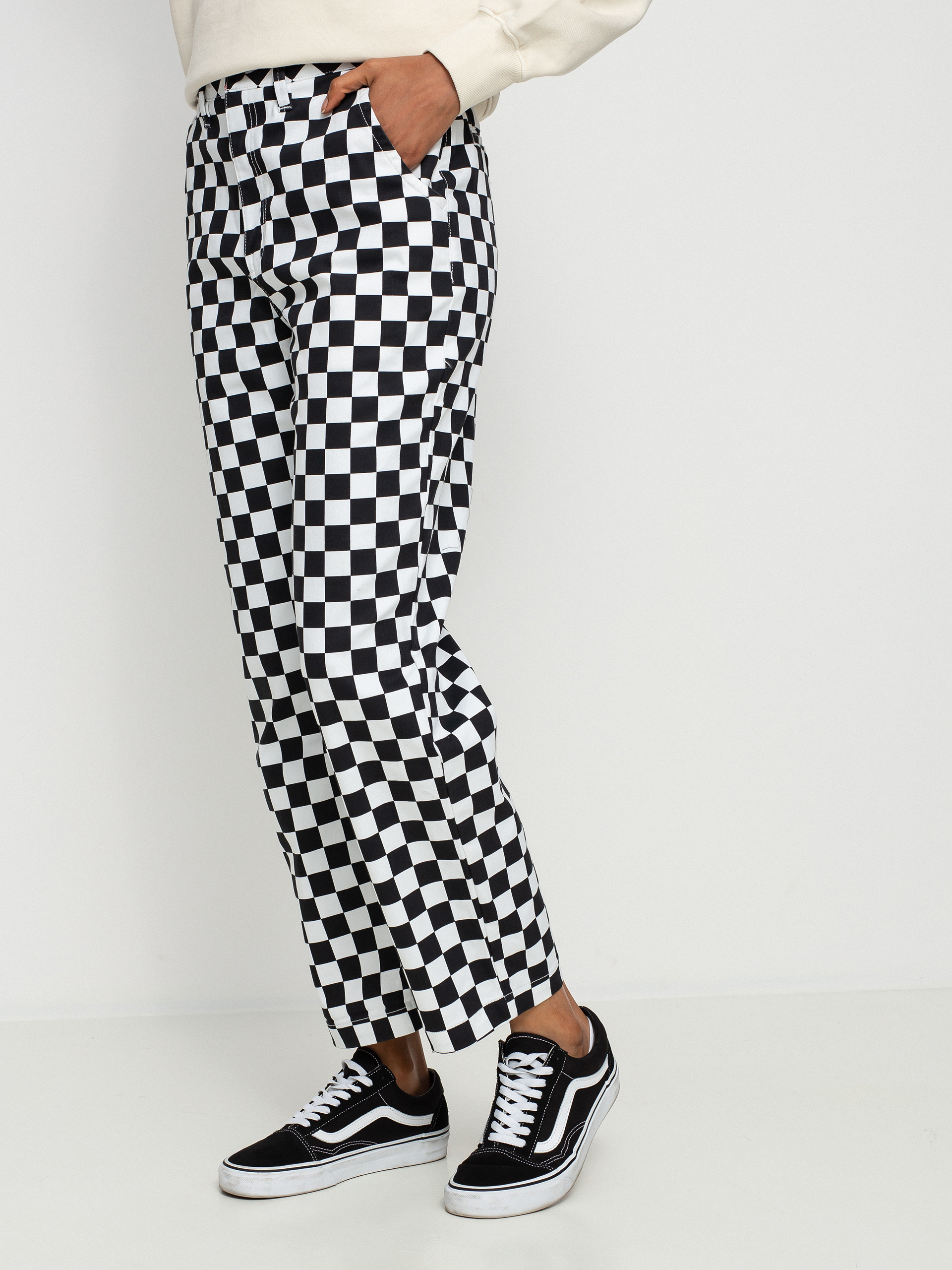 Nohavice Vans Authentic Chino Wmn (checkerboard)