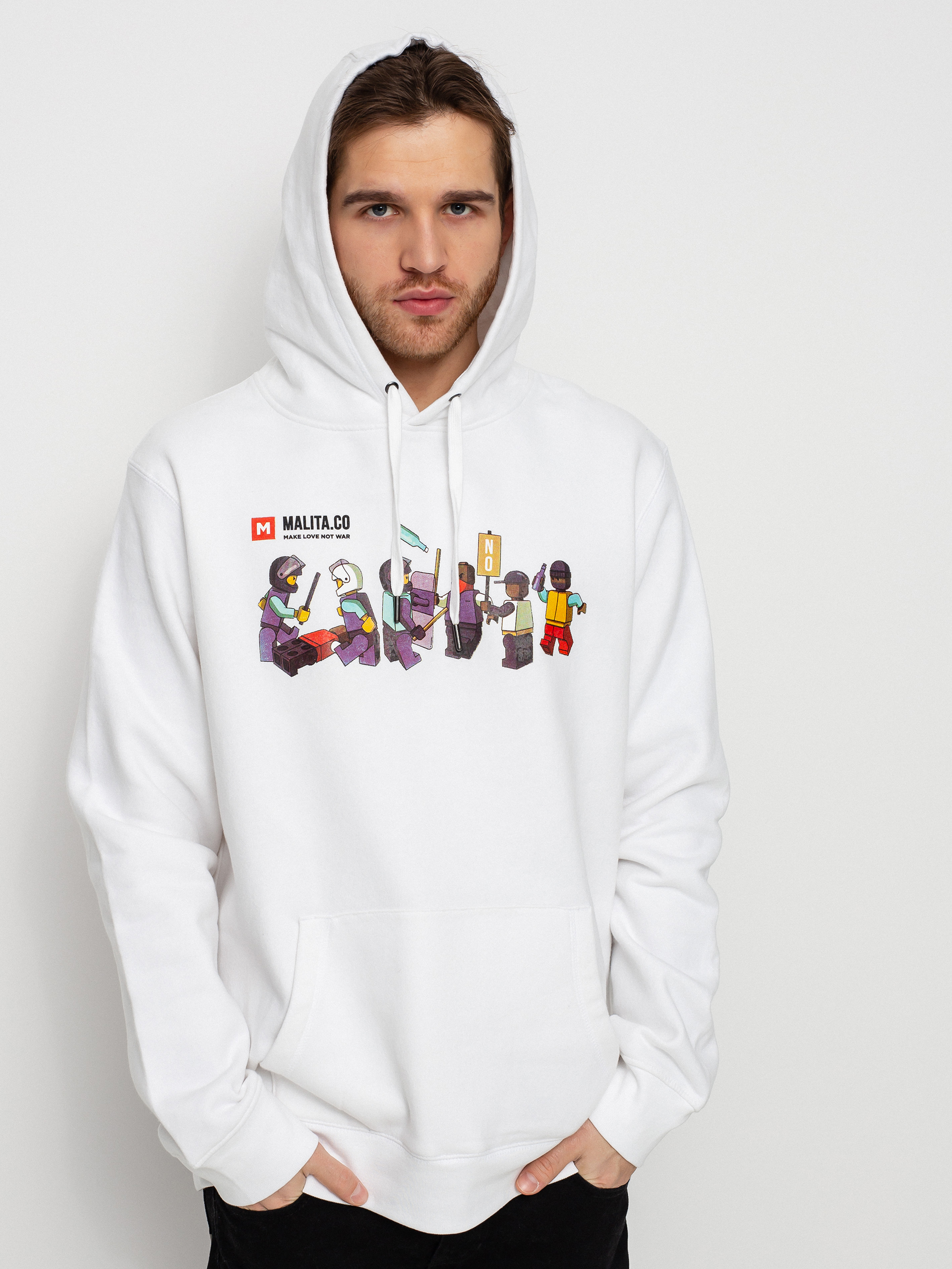 Mikina s kapucňou Malita Lego HD (white)