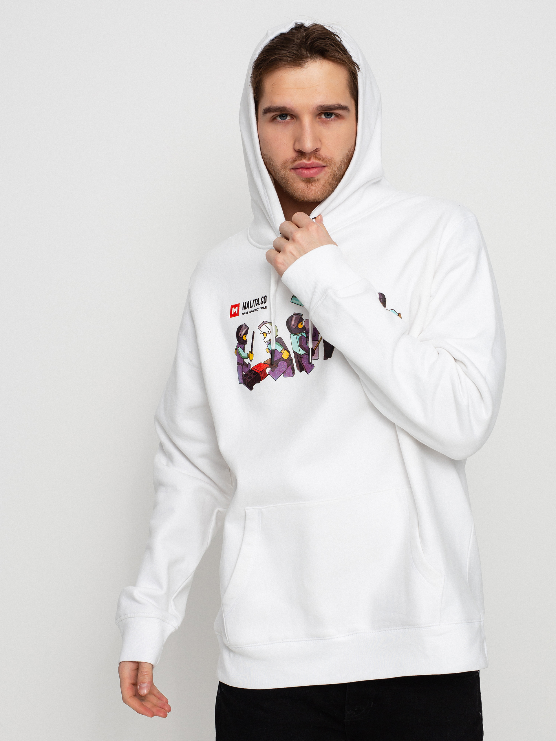 Mikina s kapucňou Malita Lego HD (white)