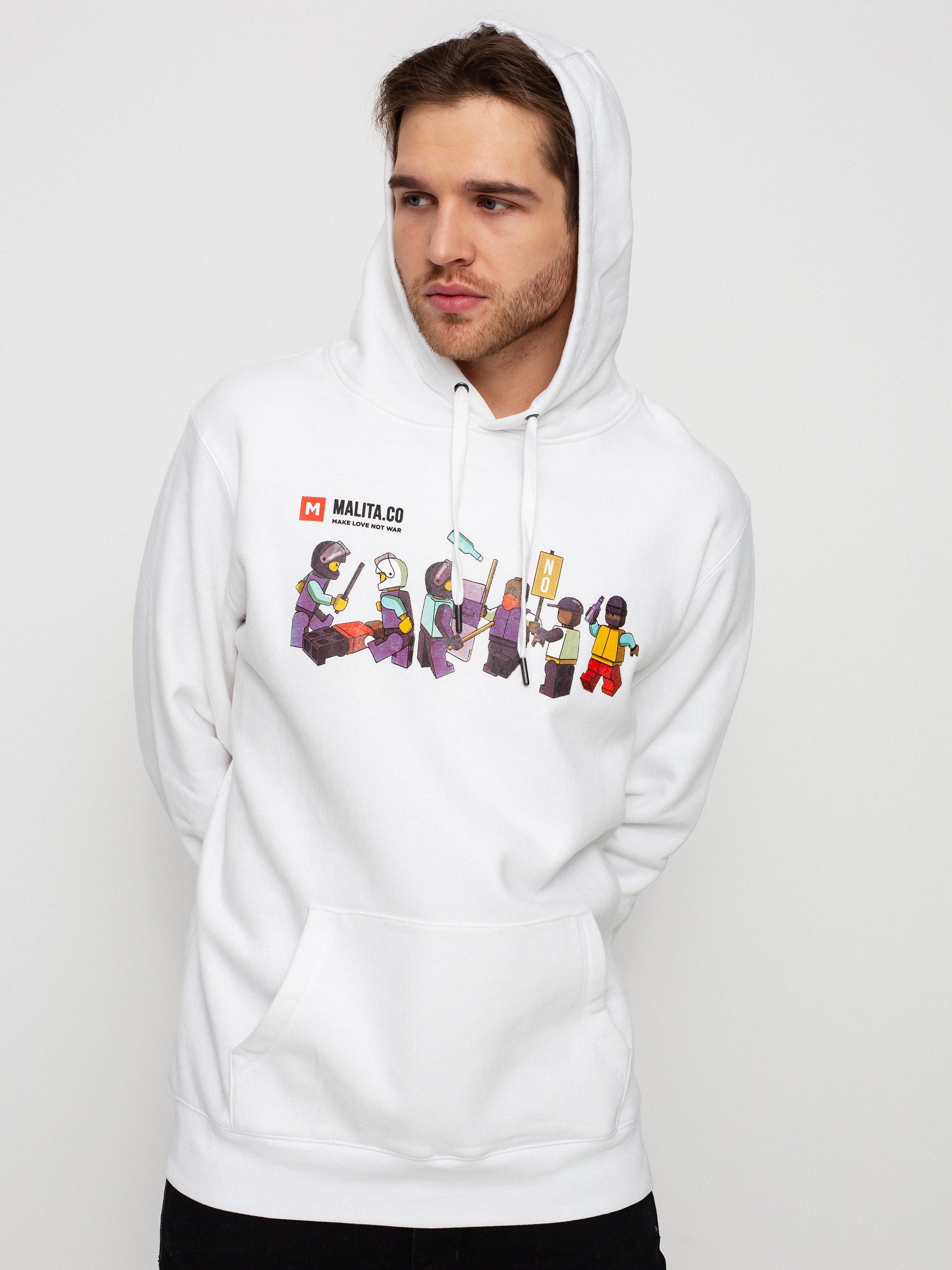 Mikina s kapucňou Malita Lego HD (white)