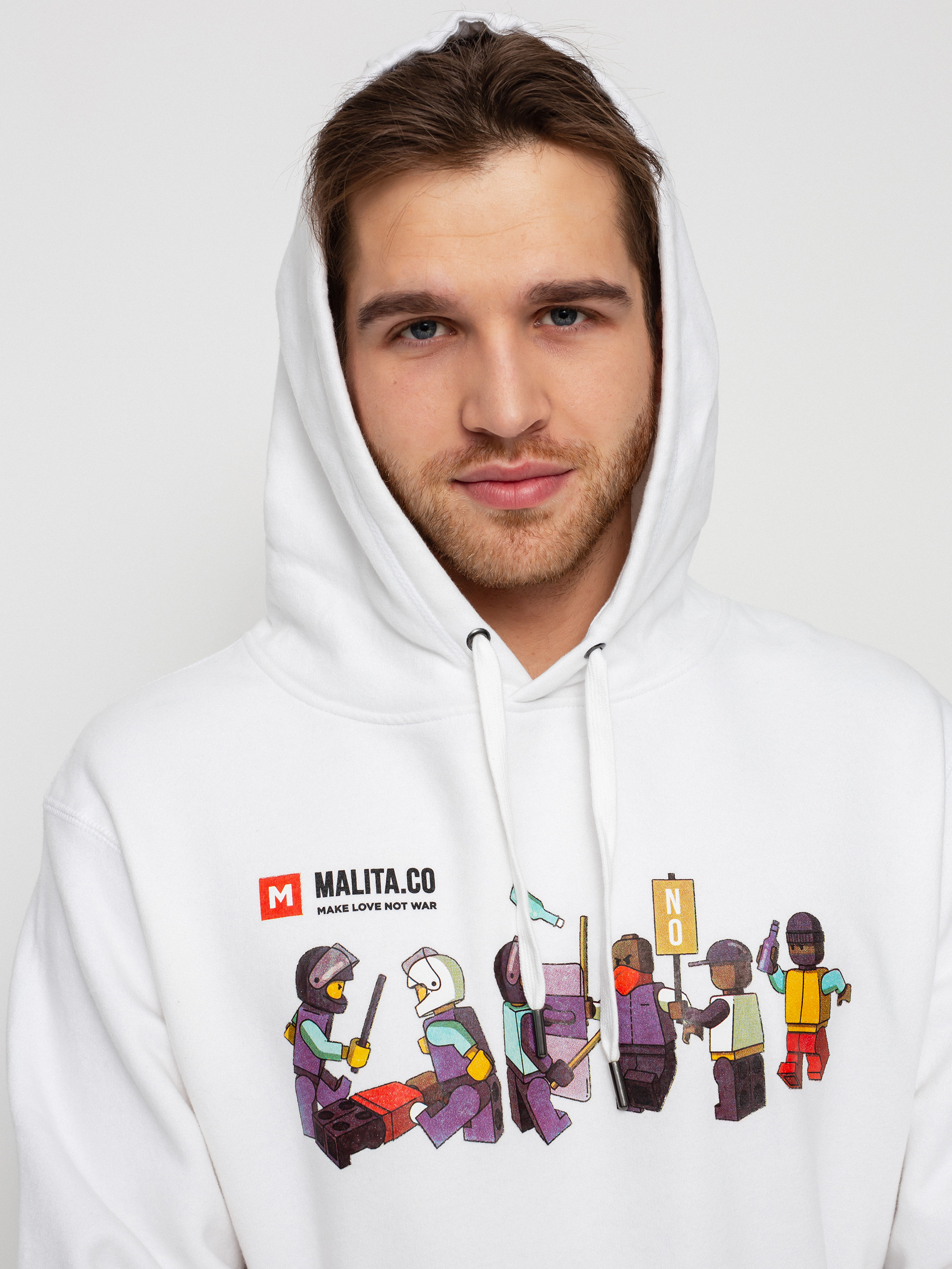 Mikina s kapucňou Malita Lego HD (white)