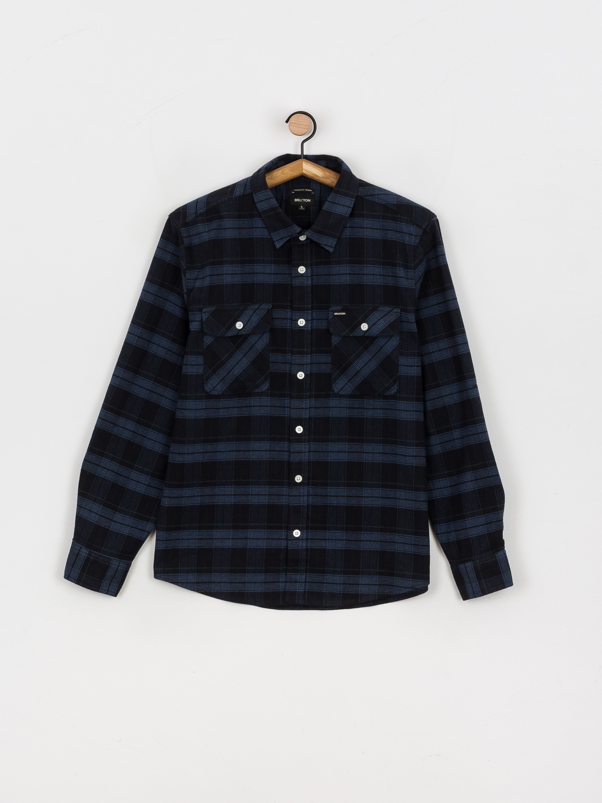 Košeľa Brixton Bowery Stretch Flannel Ls (navy)