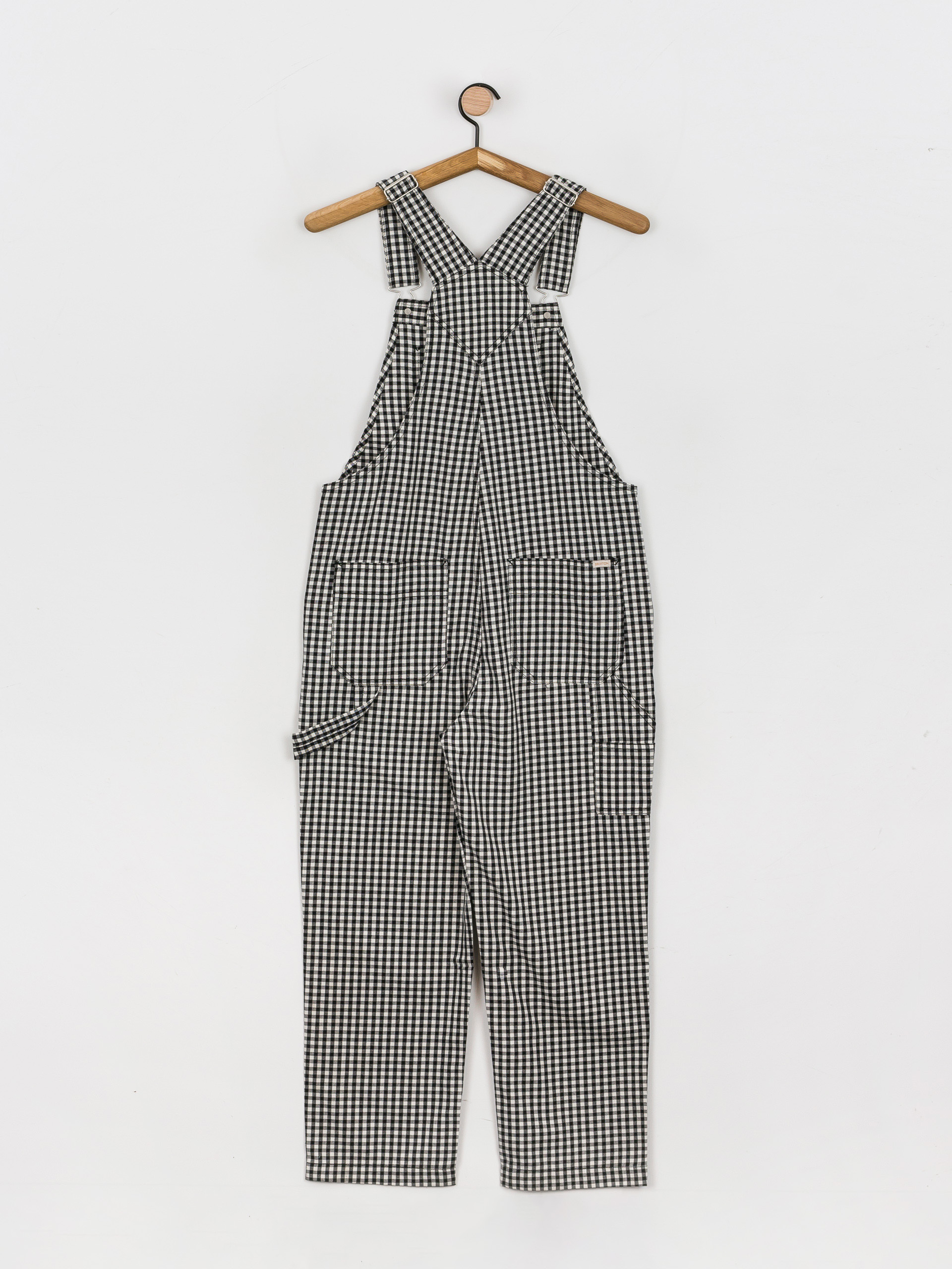 Nohavice Brixton Christina Crop Overall Wmn (black gingham)
