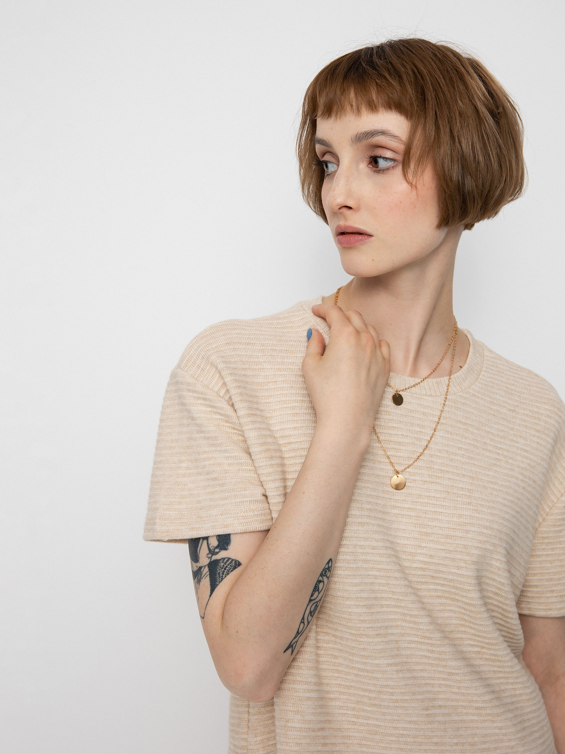 Tričko Brixton Bandera Boxy Top Wmn (heather soft pink)