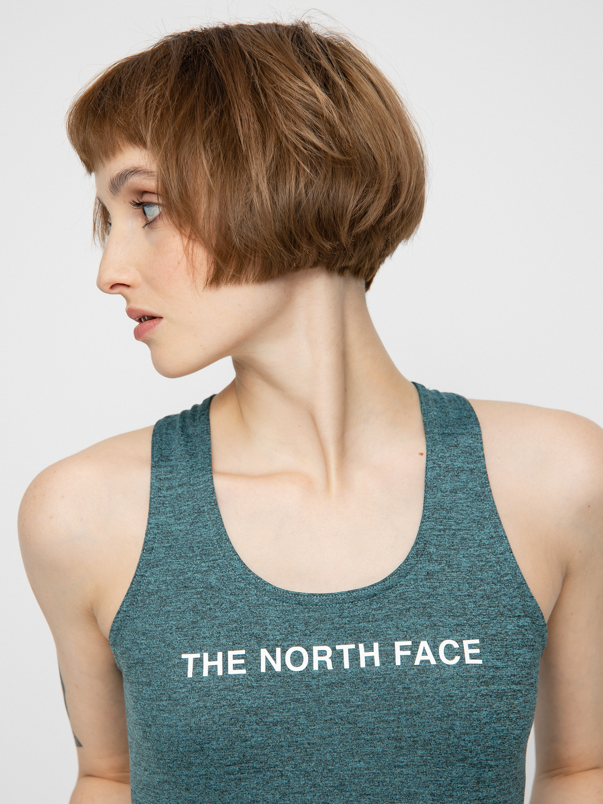 Tričko The North Face Ma Tanklette Wmn (goblnblublkheather/tnfblk)