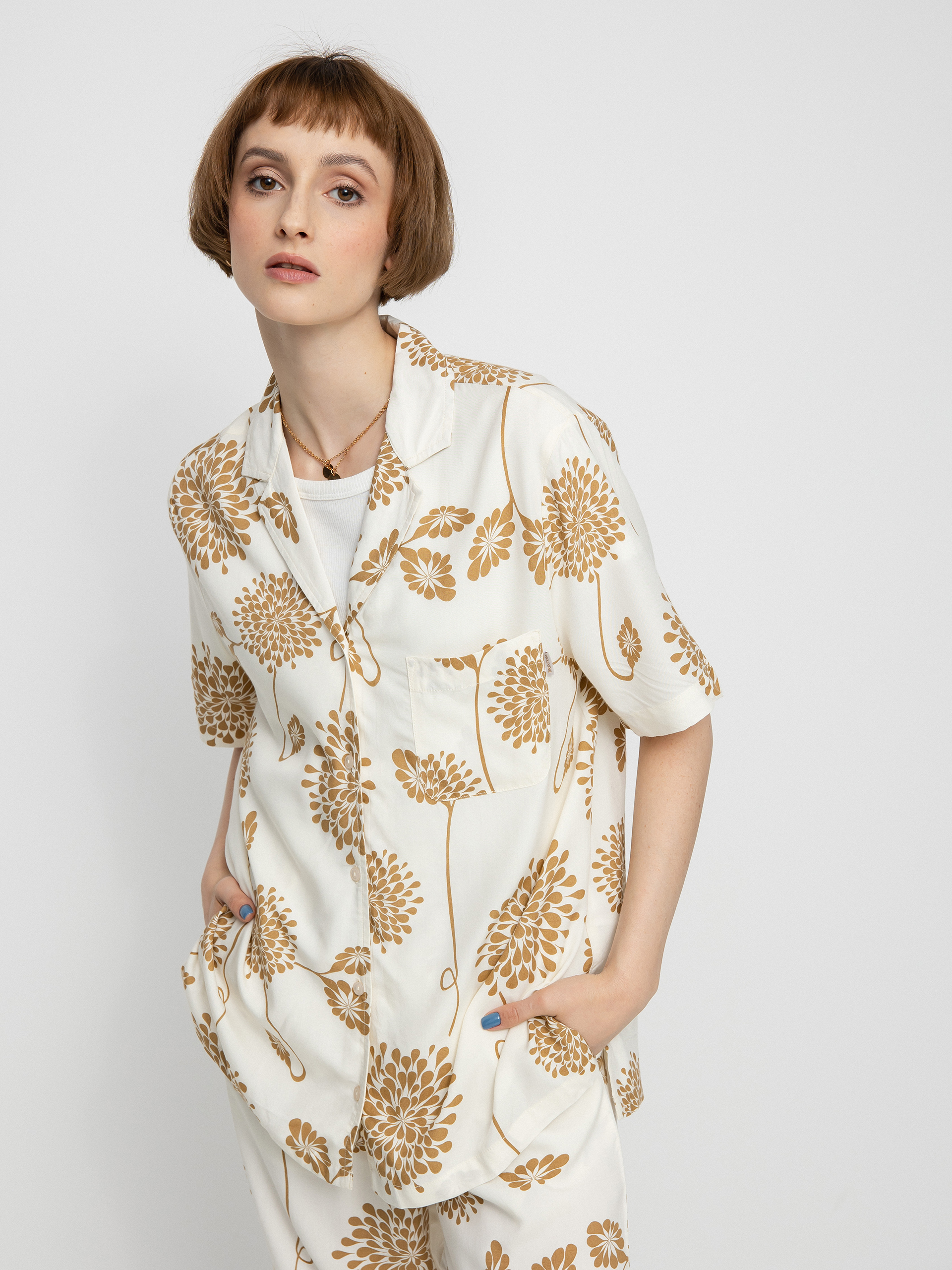 Košeľa Brixton Bunker Garden Floral Bf Wmn (dove)