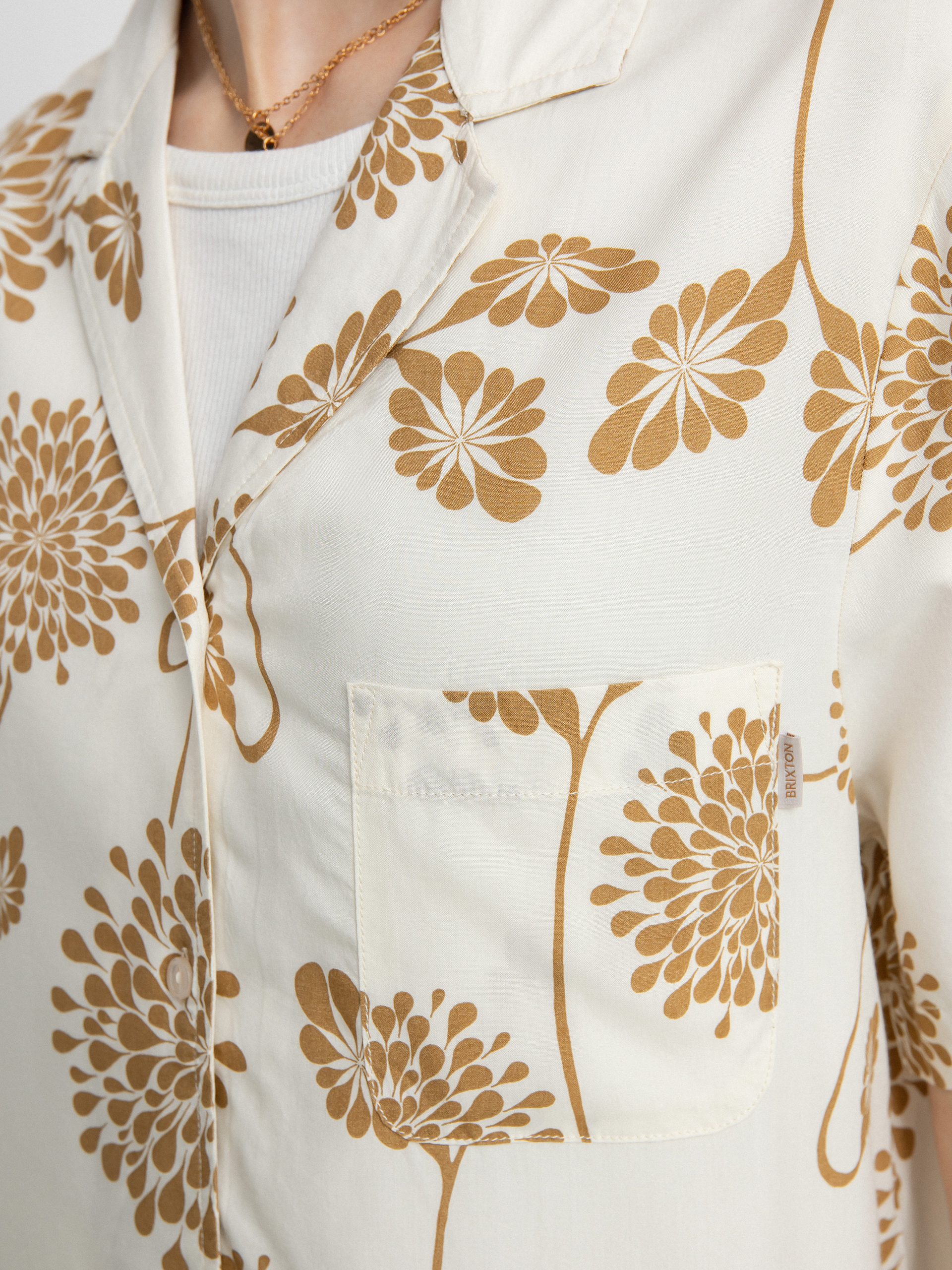 Košeľa Brixton Bunker Garden Floral Bf Wmn (dove)