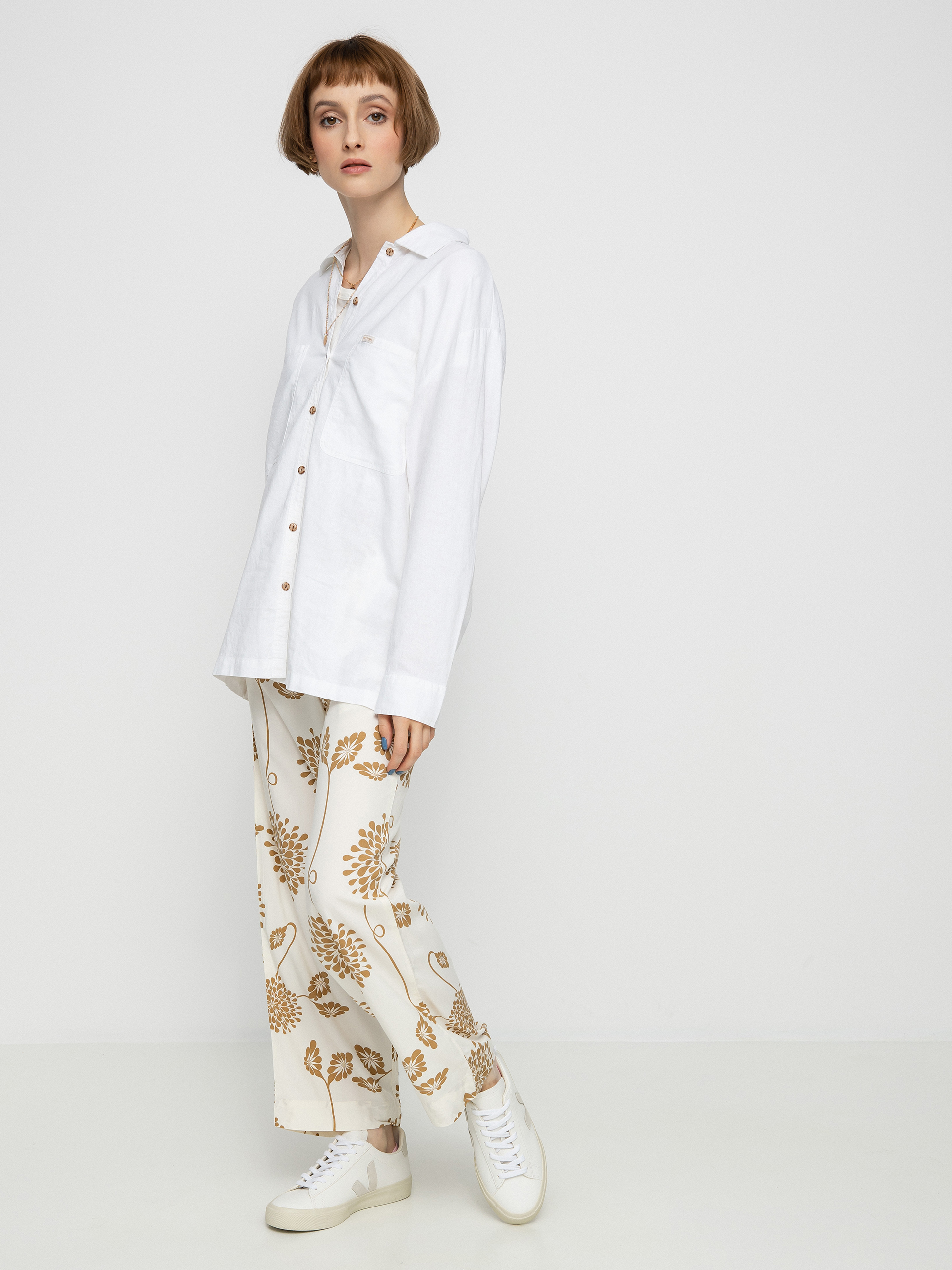 Košeľa Brixton Bowery Overshirt Wmn (white)