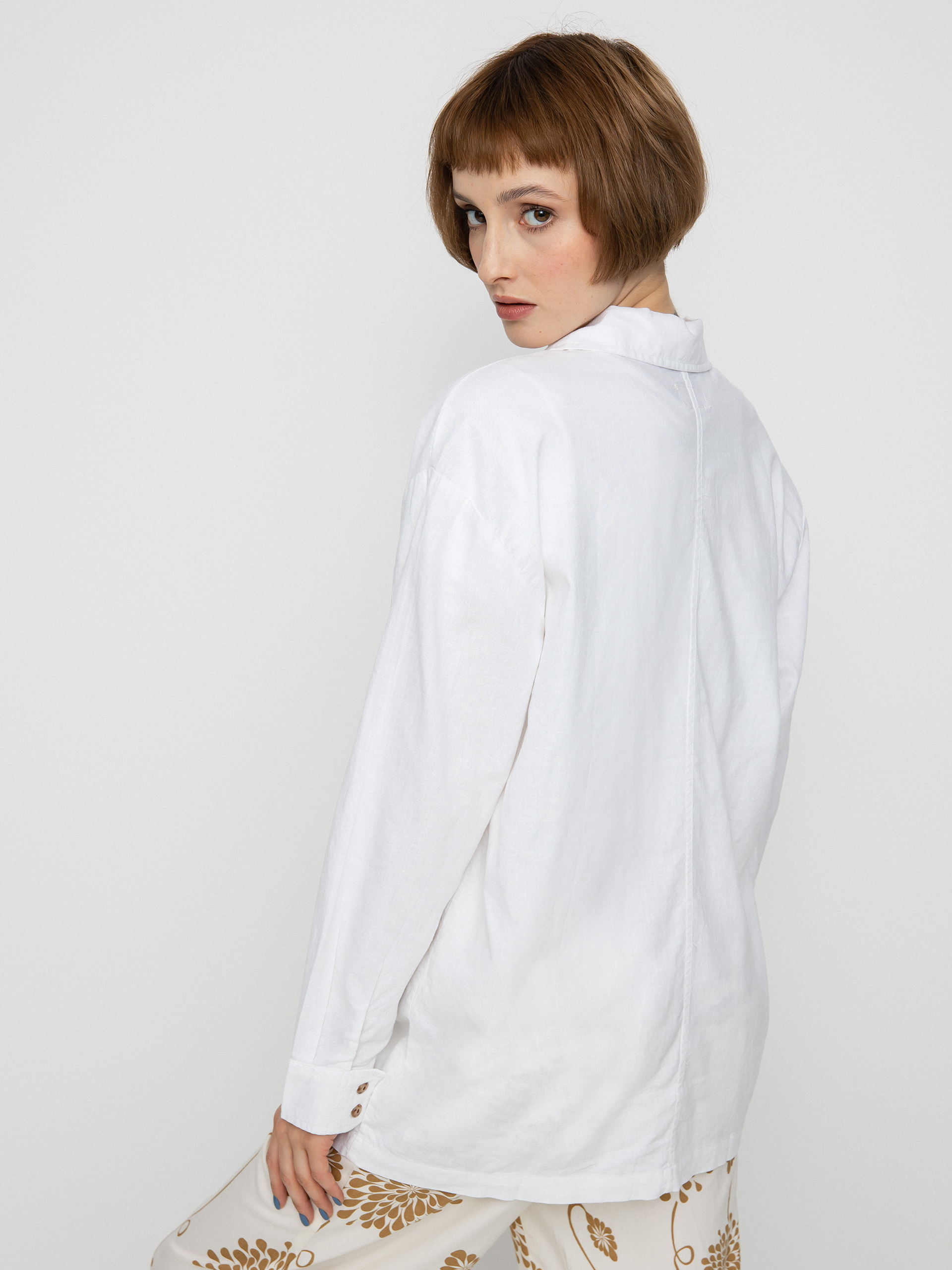 Košeľa Brixton Bowery Overshirt Wmn (white)