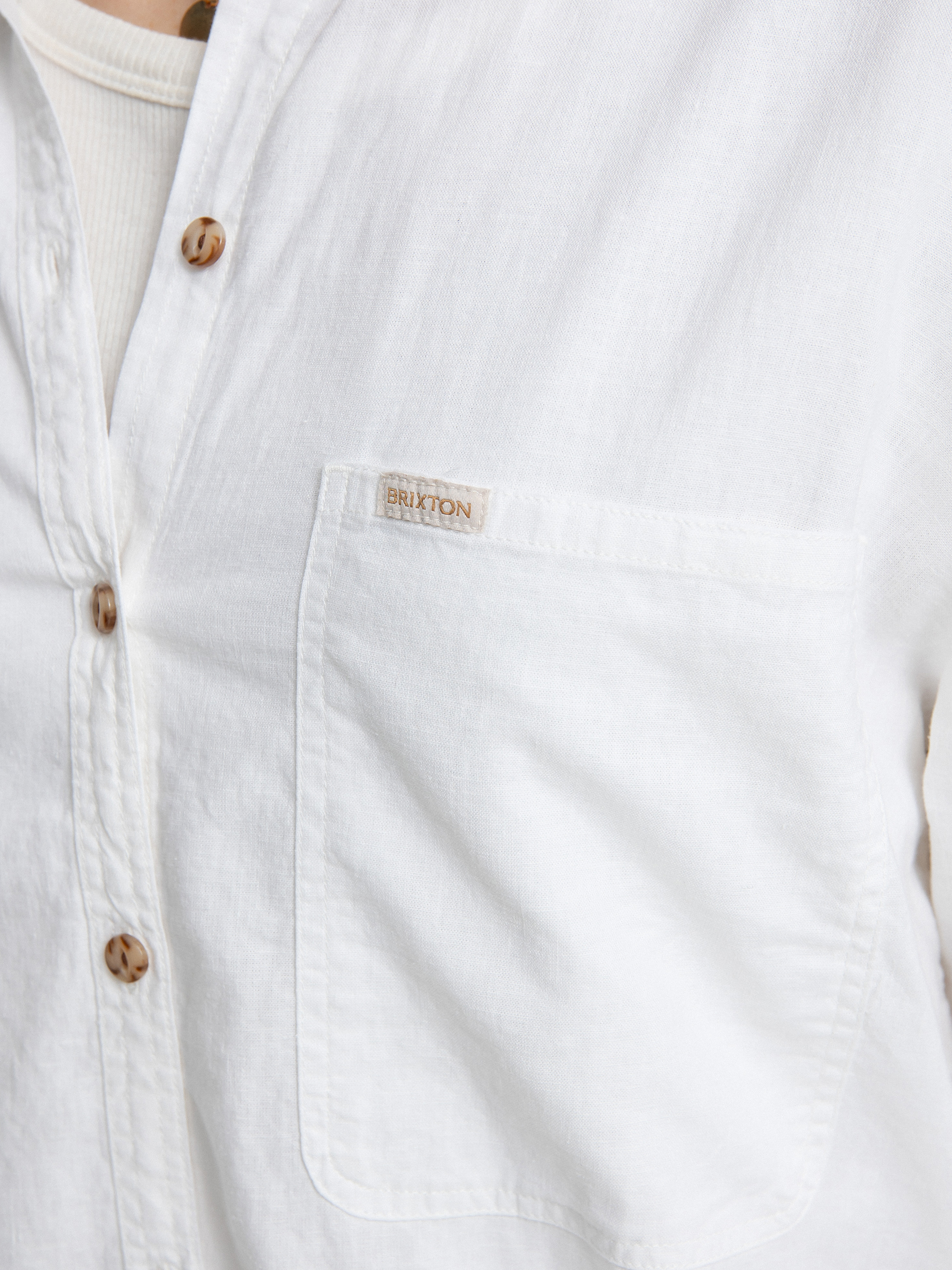 Košeľa Brixton Bowery Overshirt Wmn (white)