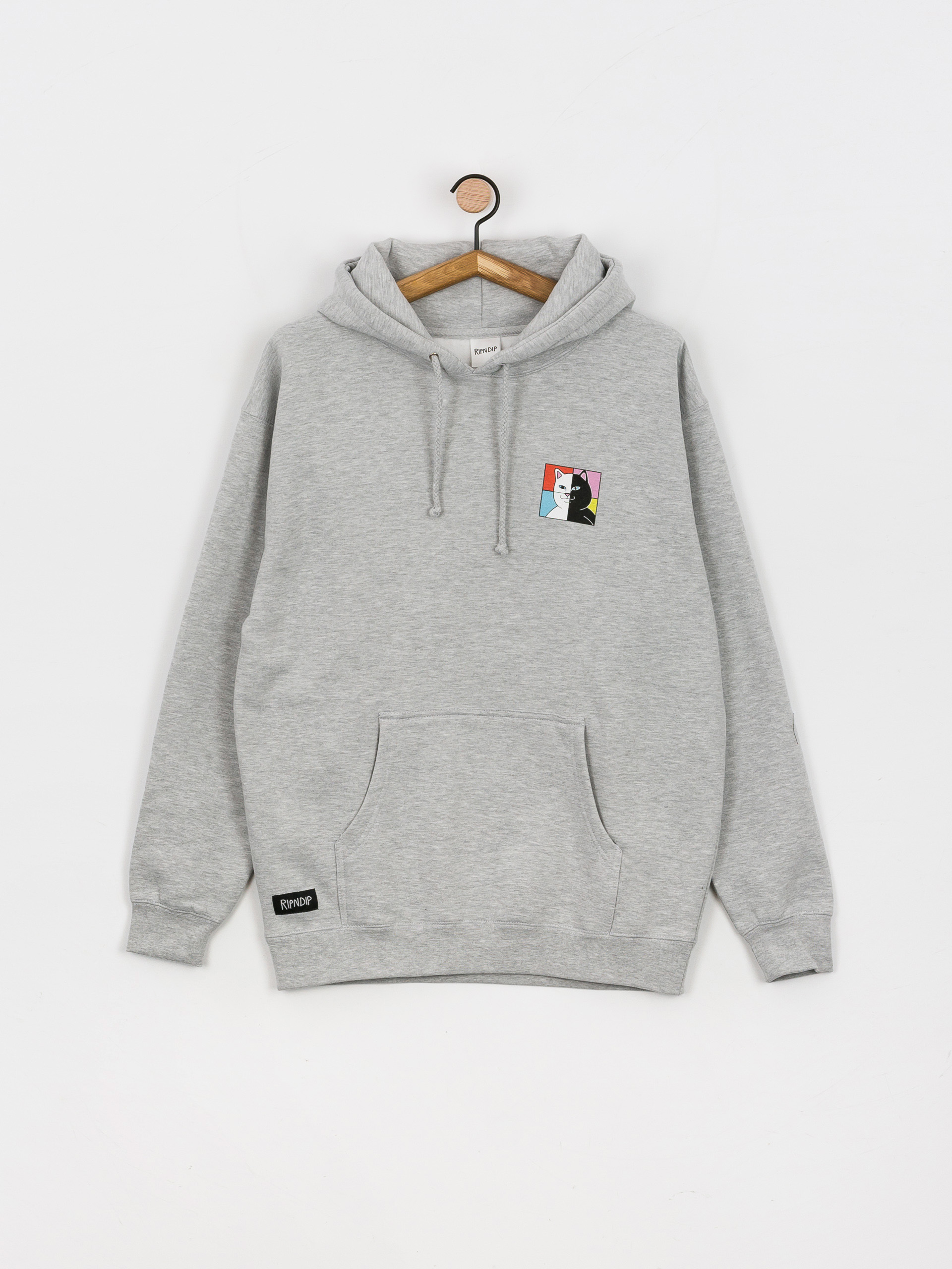 Mikina s kapucňou RipNDip Rubix HD (ash heather)