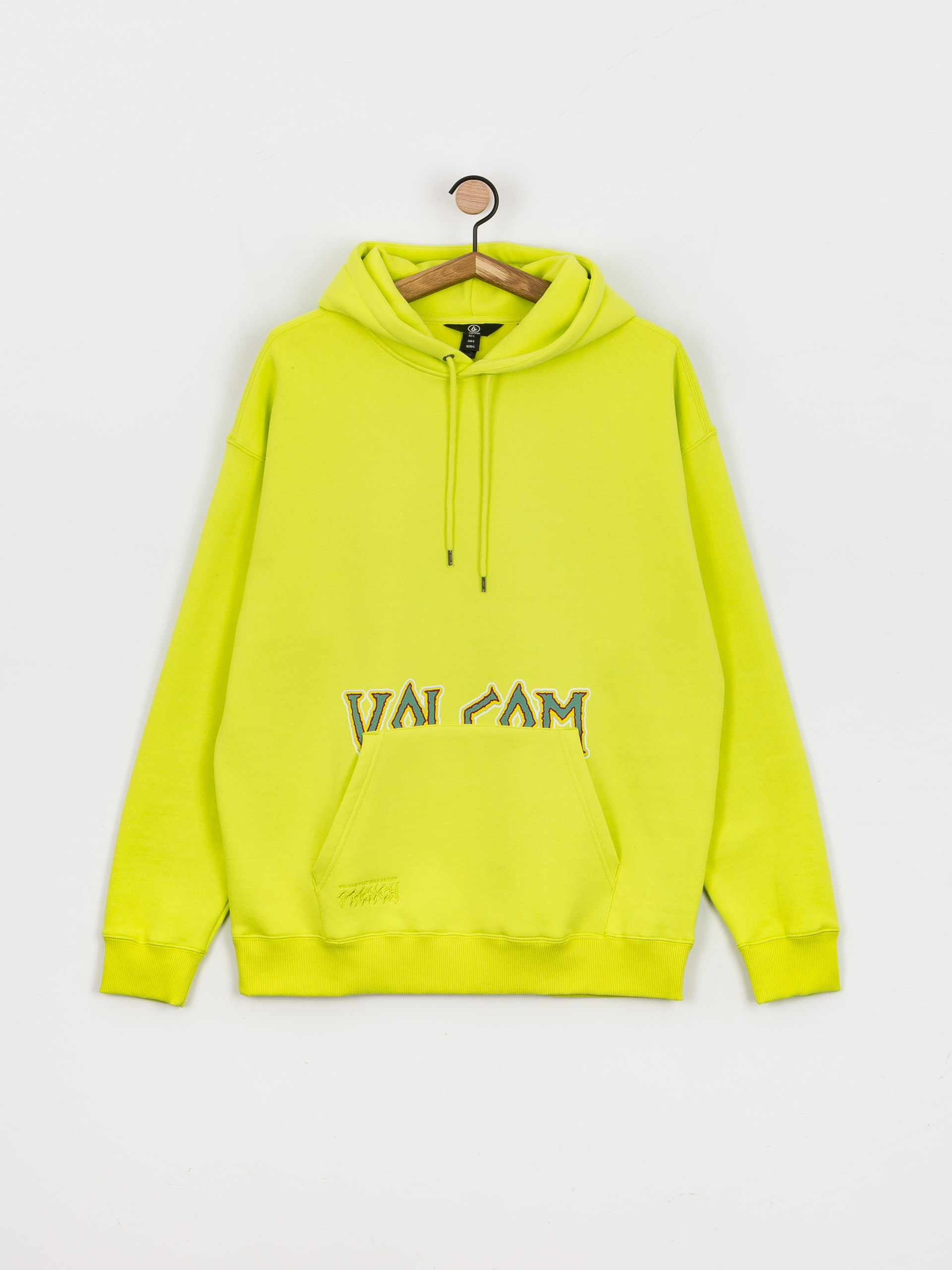 Mikina s kapucňou Volcom Richard French Sayer HD (limeade)