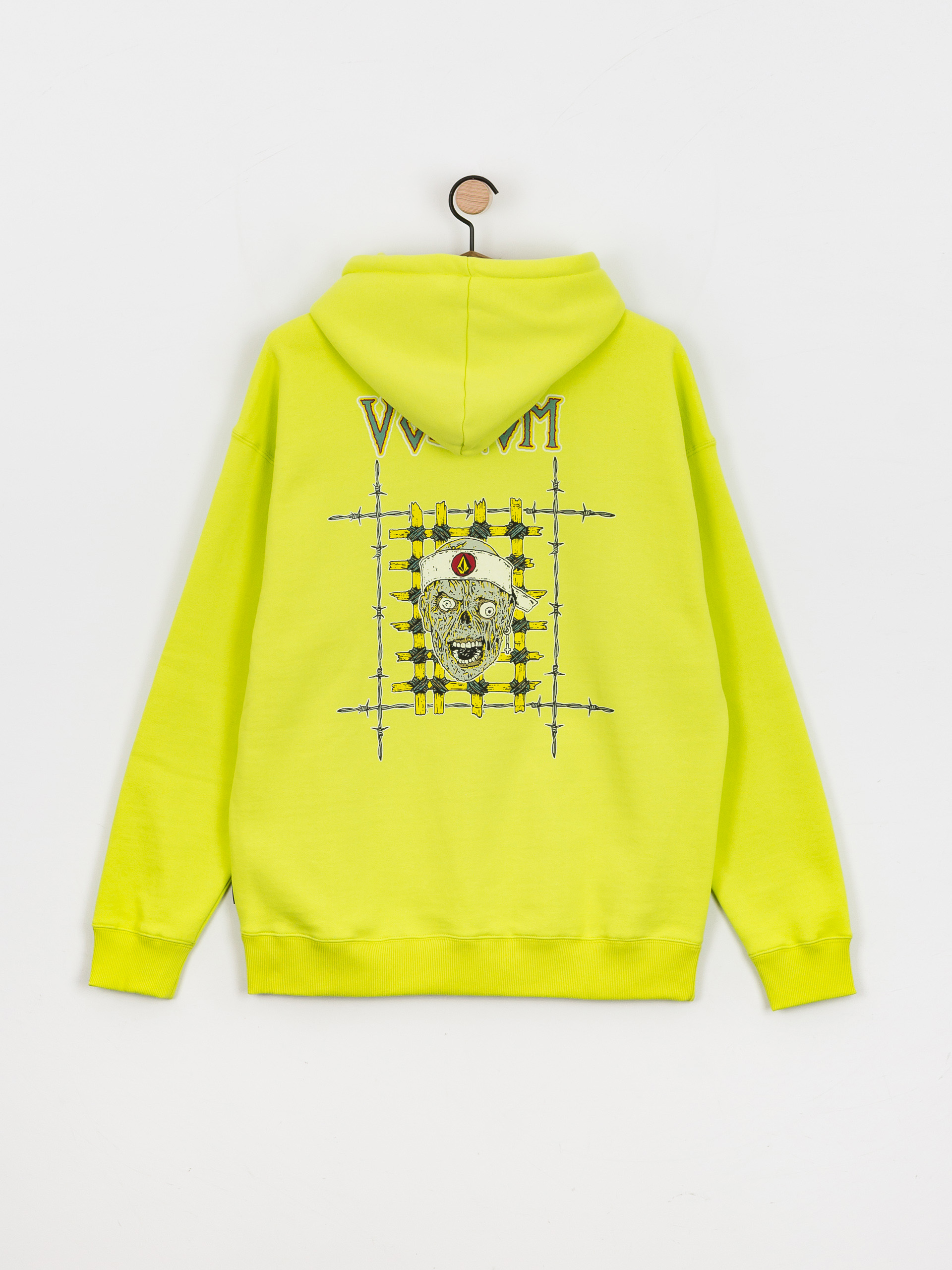 Mikina s kapucňou Volcom Richard French Sayer HD (limeade)