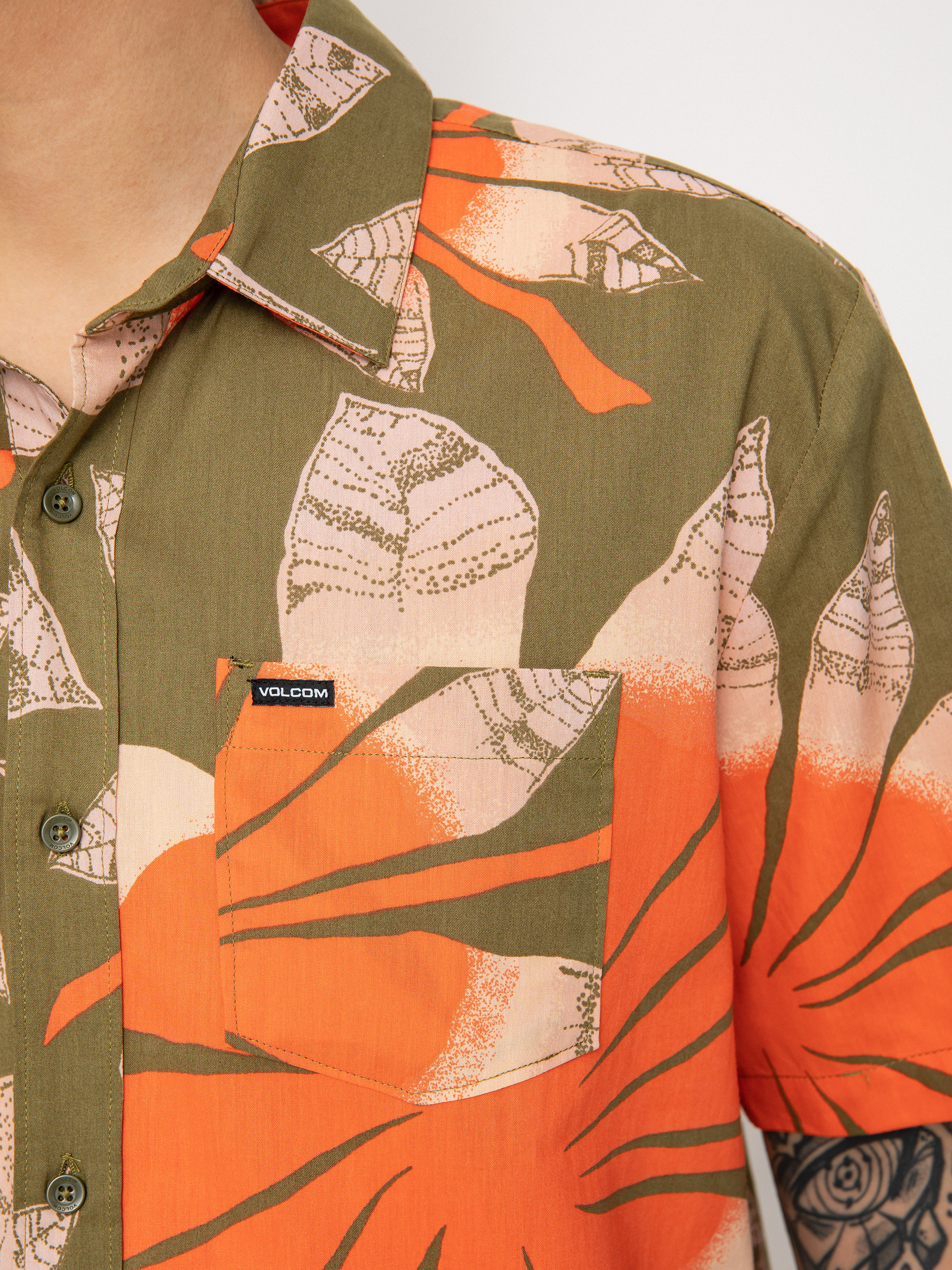 Košeľa Volcom Bloomin (martini olive)
