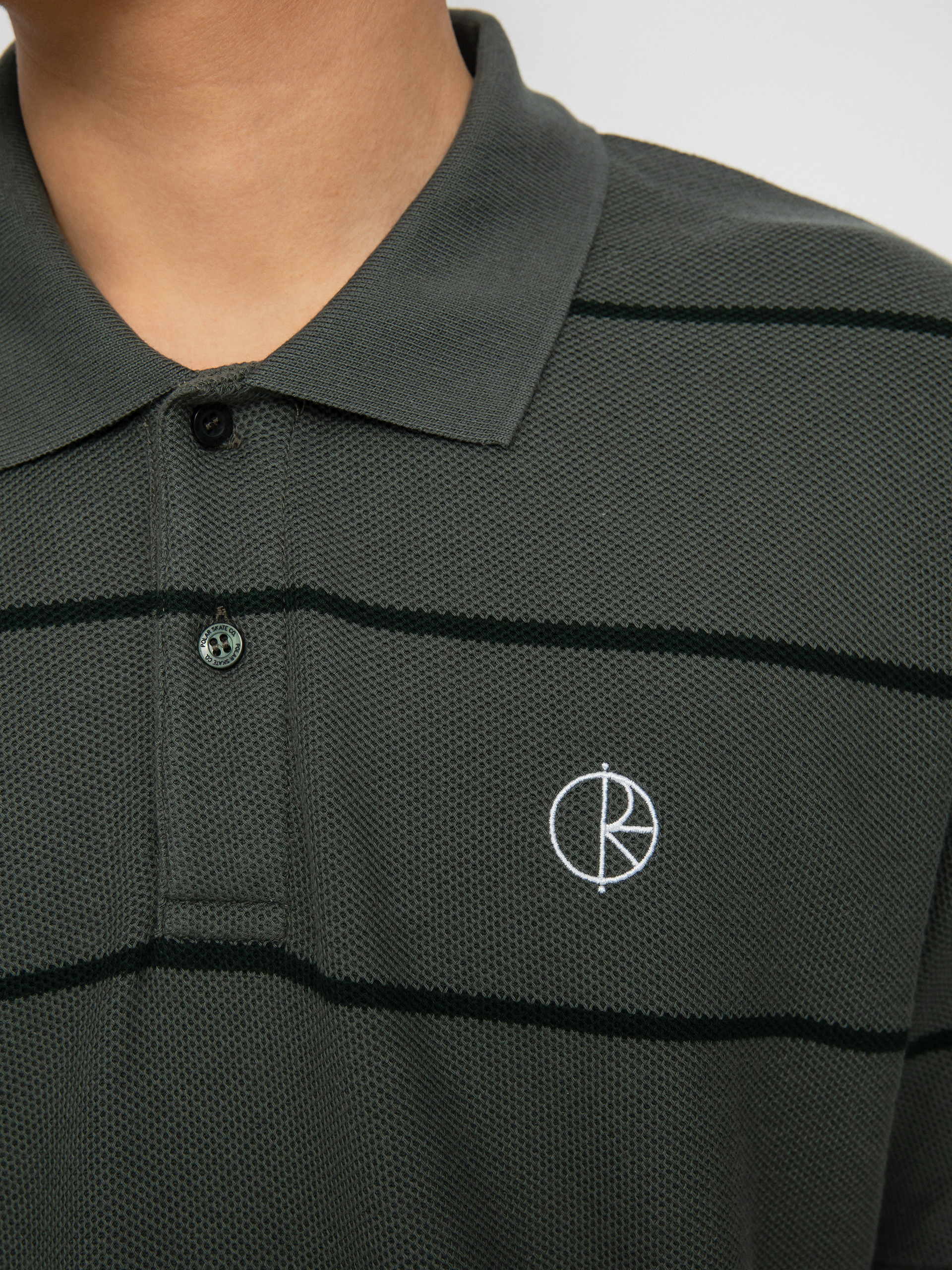 Polo tričko Polar Skate Stripe (blueish grey)