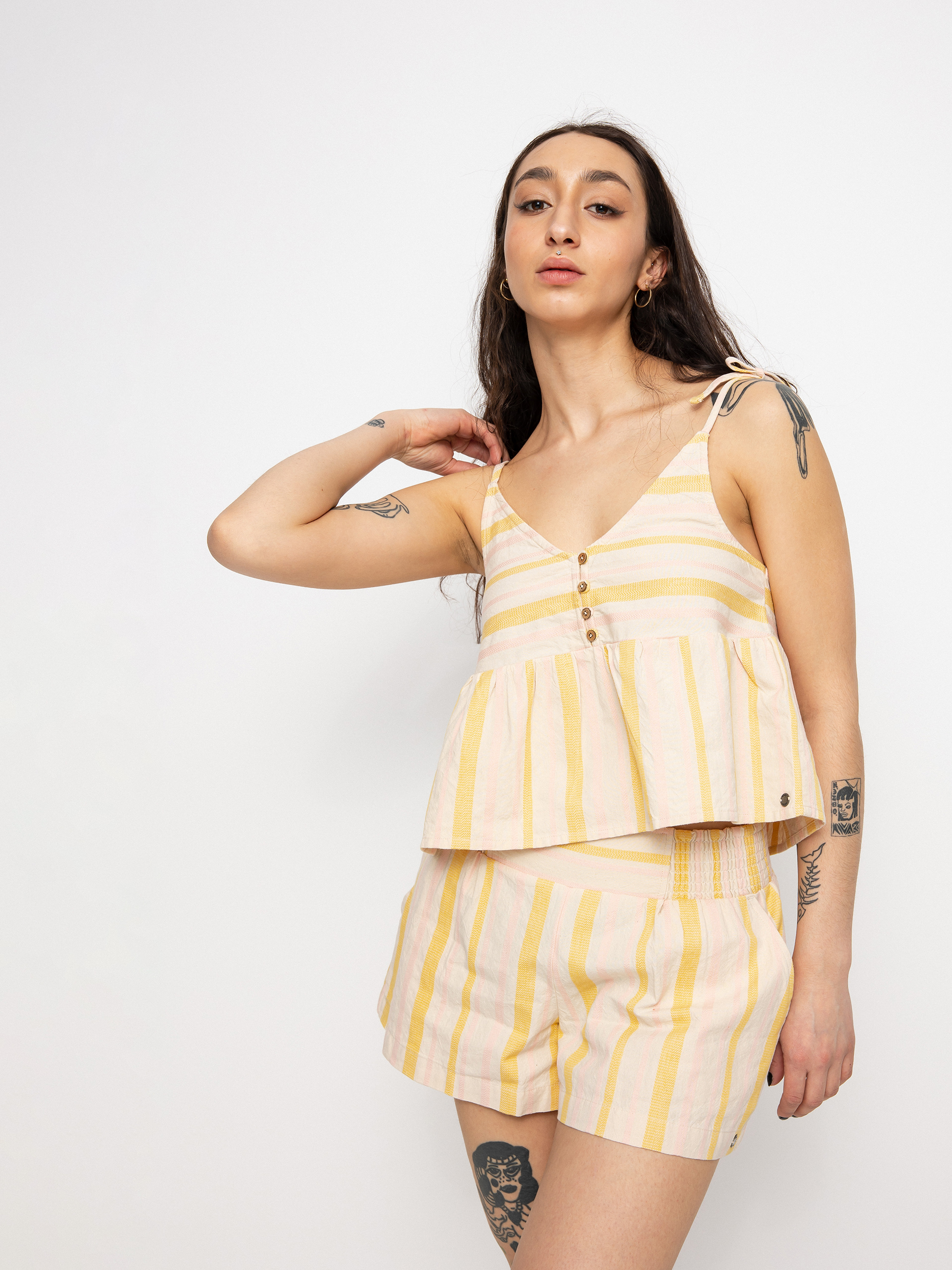 Tričko Roxy Open Eyes Wmn (tapioca alla stripe verticale)