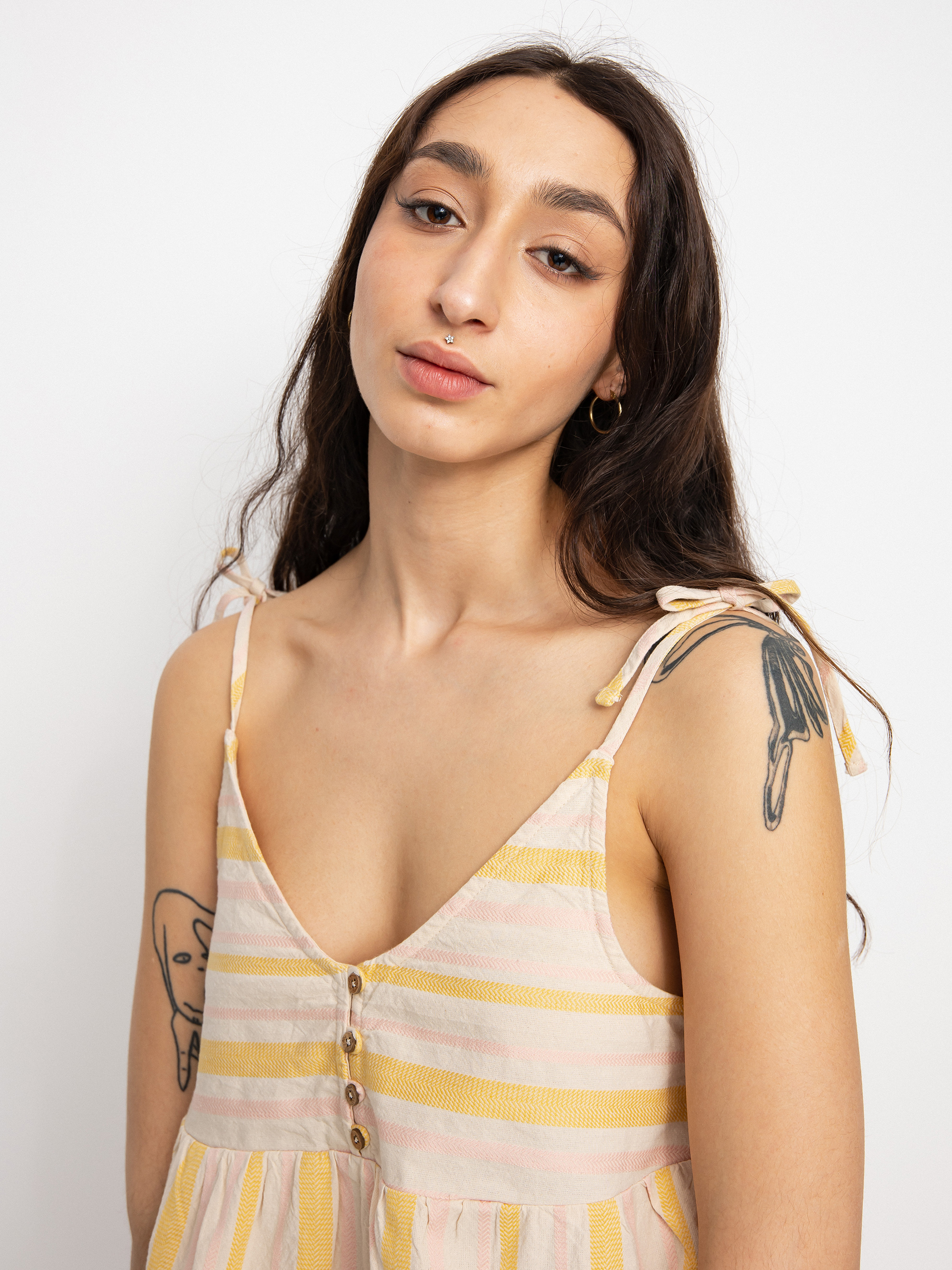 Tričko Roxy Open Eyes Wmn (tapioca alla stripe verticale)