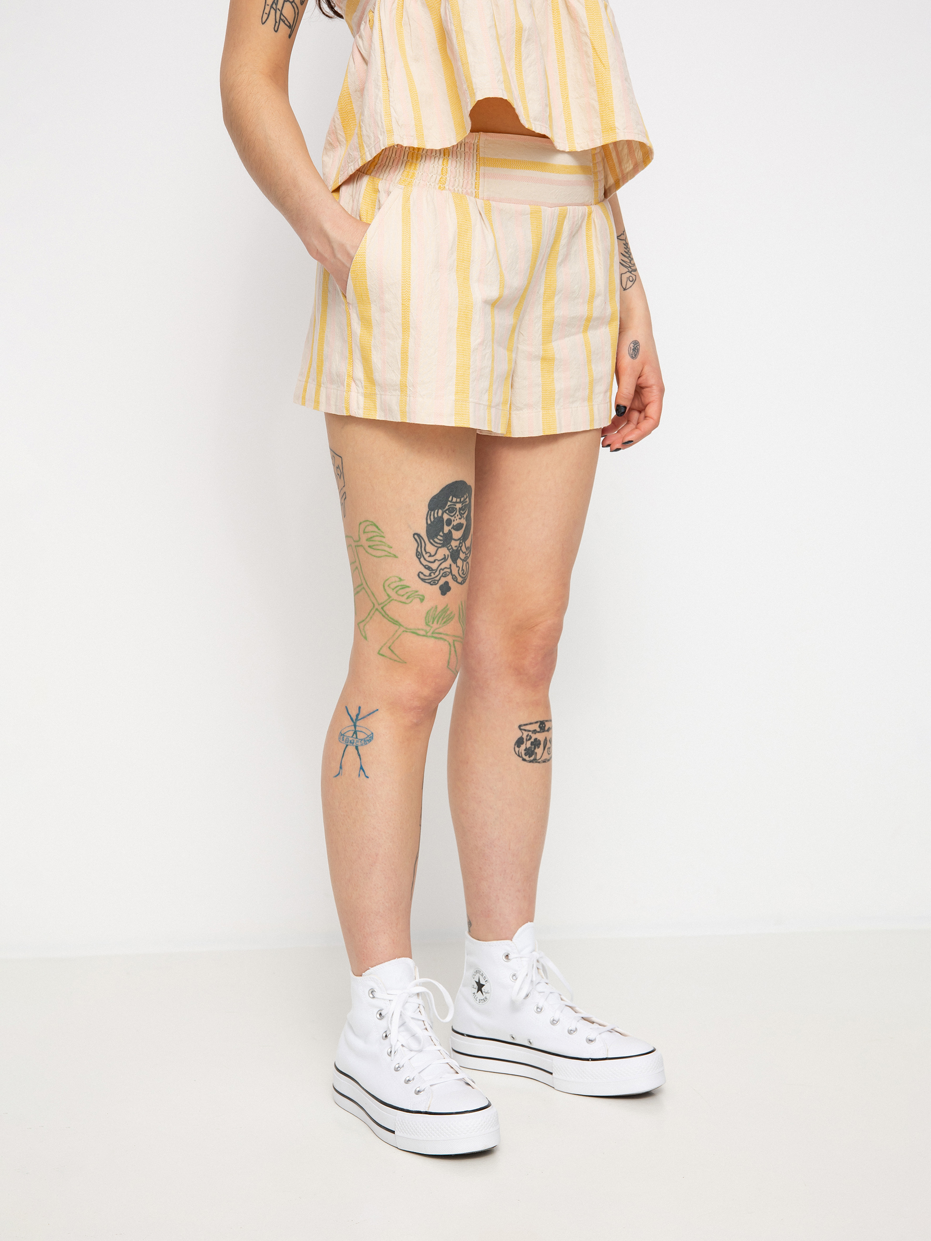 Kraťasy Roxy Handmade Life Wmn (tapioca alla stripe verticale)