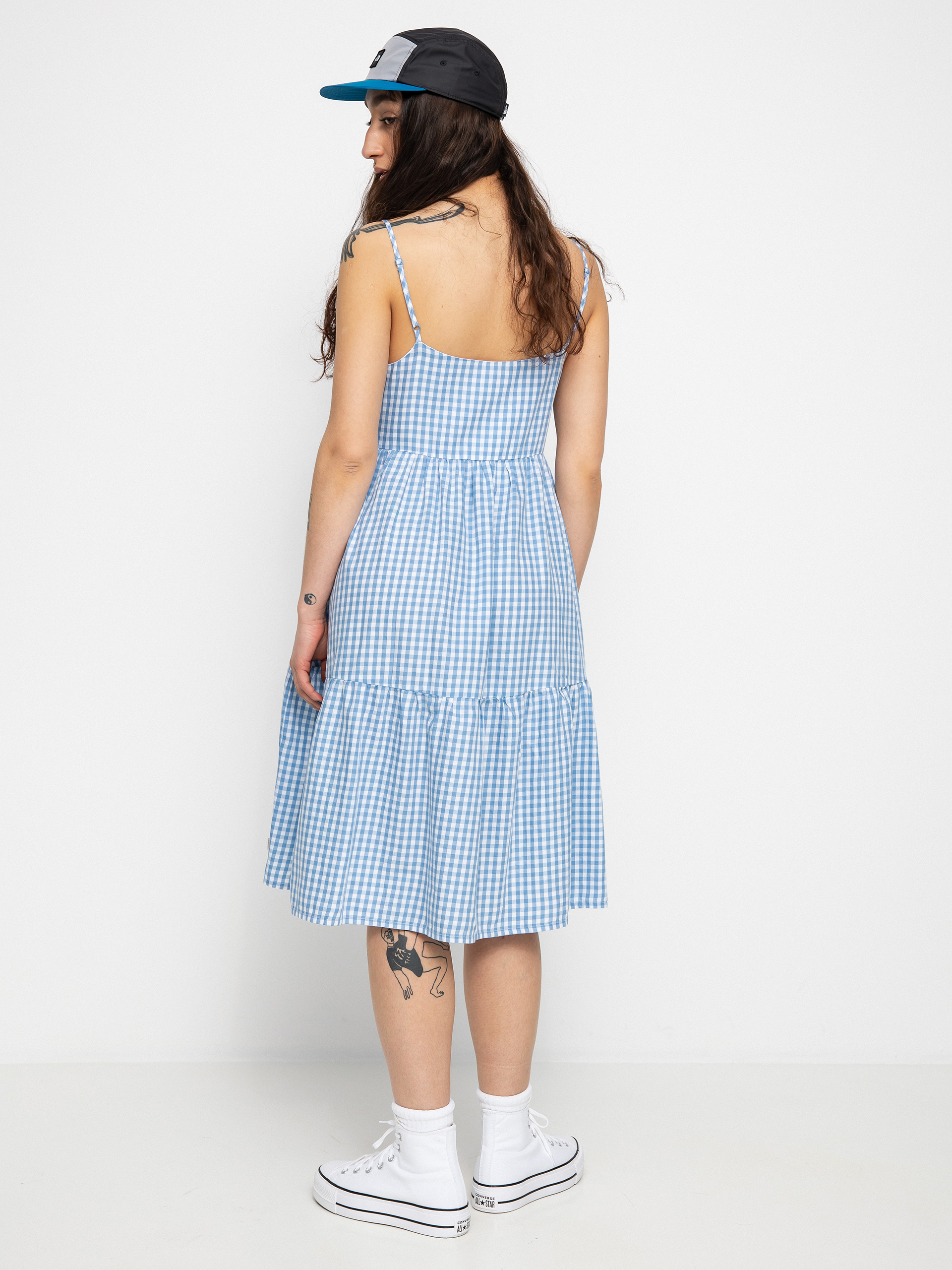 Šaty  Brixton Gingham Tier Wmn (casa blanca blue)
