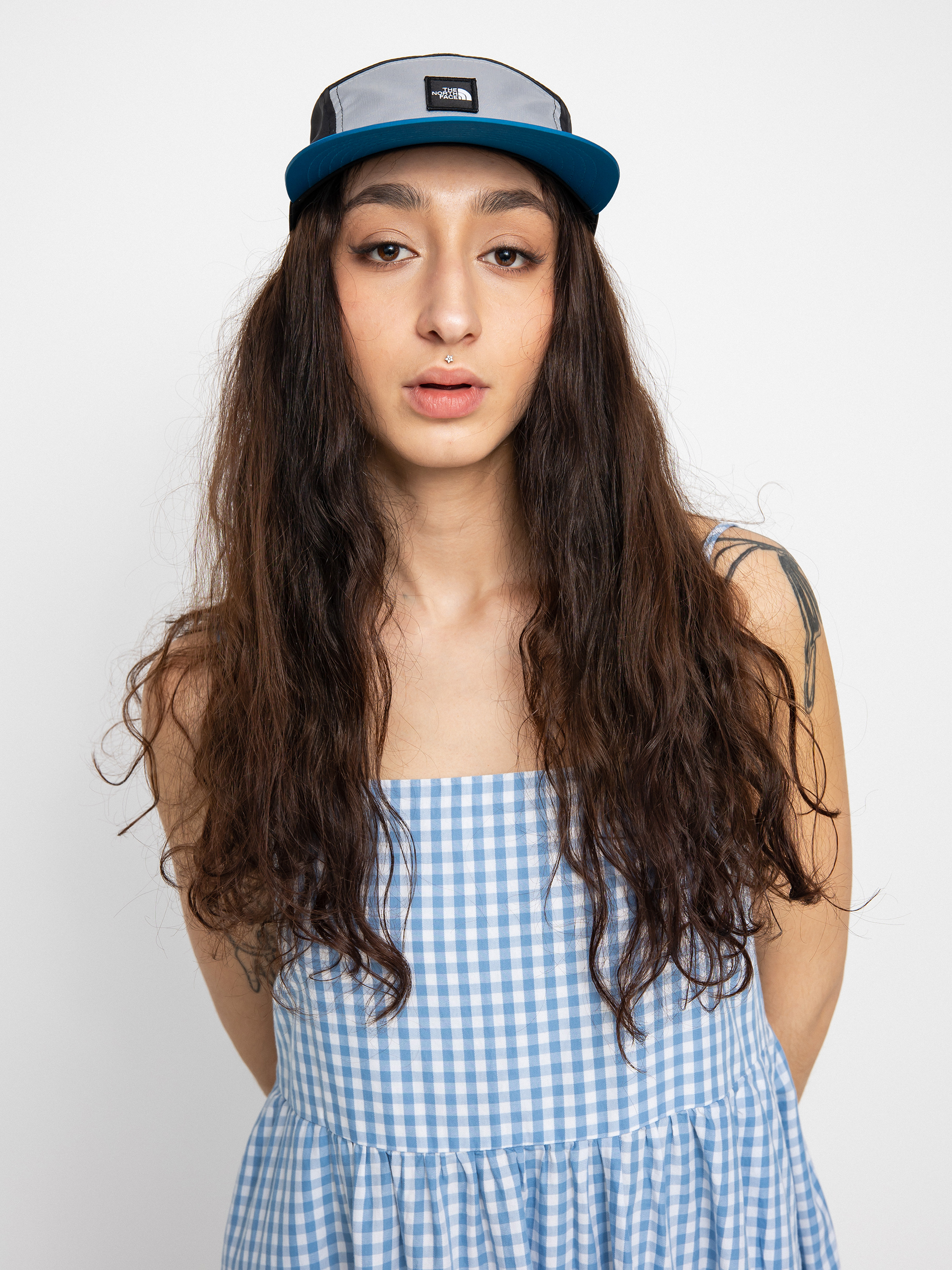 Šaty  Brixton Gingham Tier Wmn (casa blanca blue)