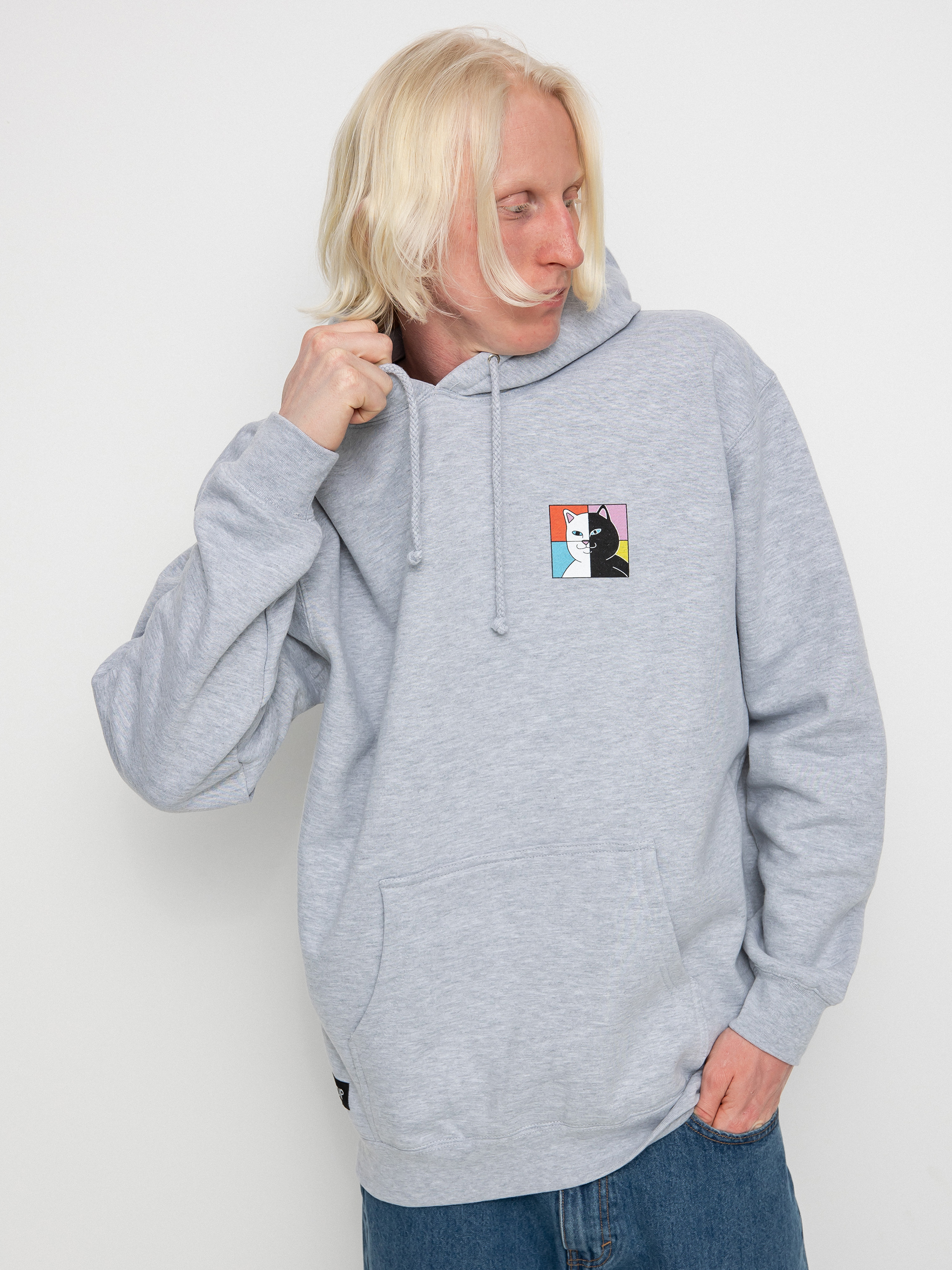 Mikina s kapucňou RipNDip Rubix HD (ash heather)