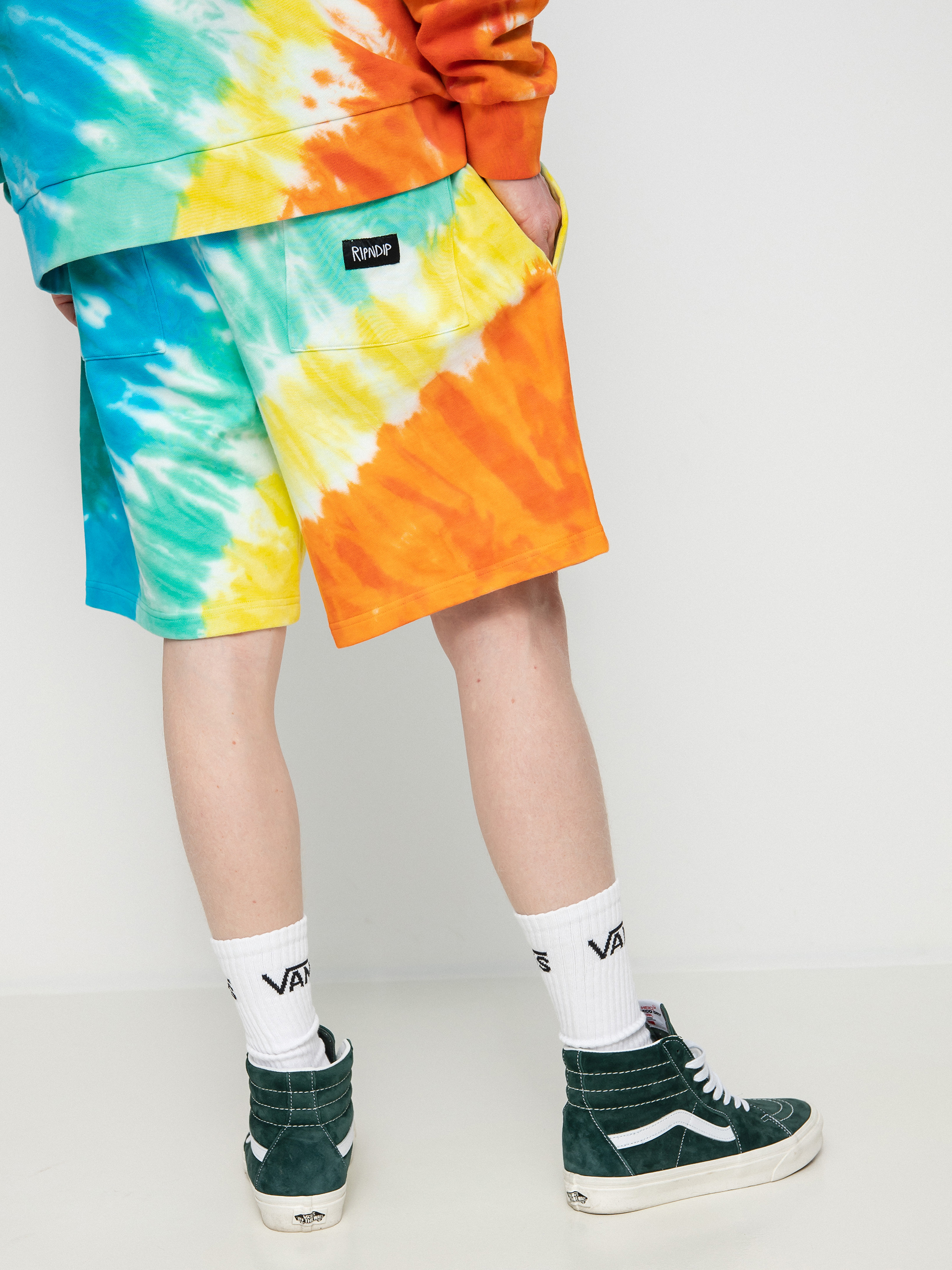 Kraťasy RipNDip Prisma (teal rainbow dye)