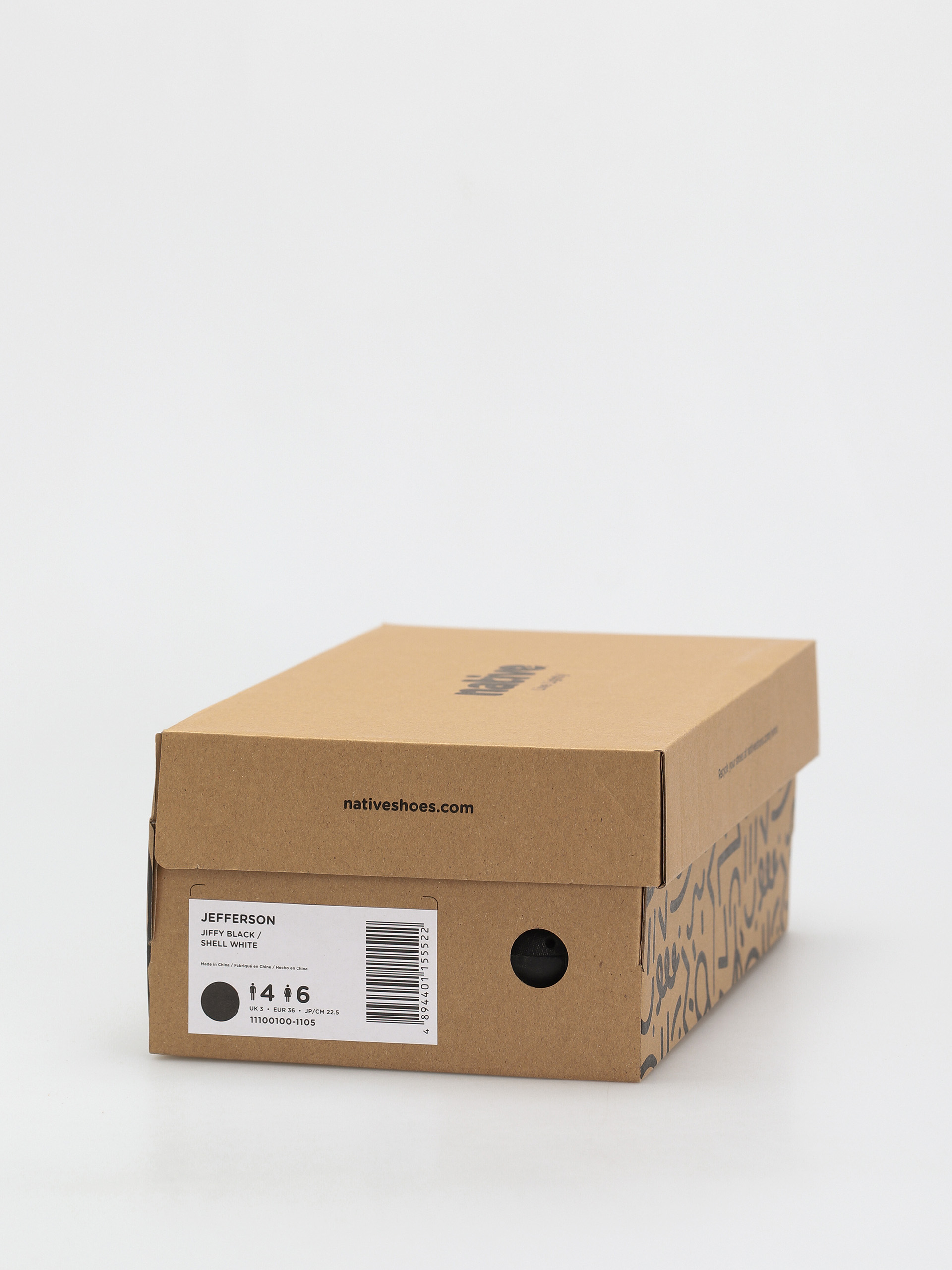 Topánky Native Jefferson (jiffy black/shell white)