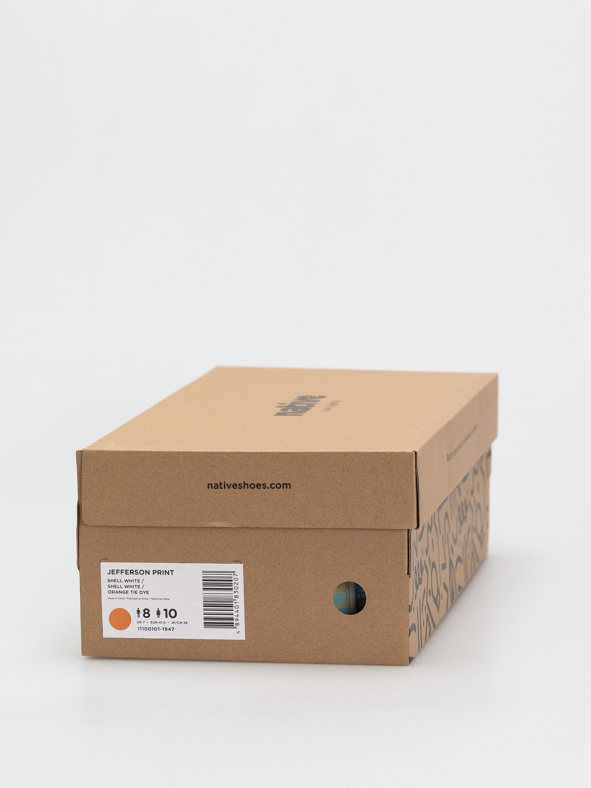 Topánky Native Jefferson Print (shell white/shell white/orange tie dye)