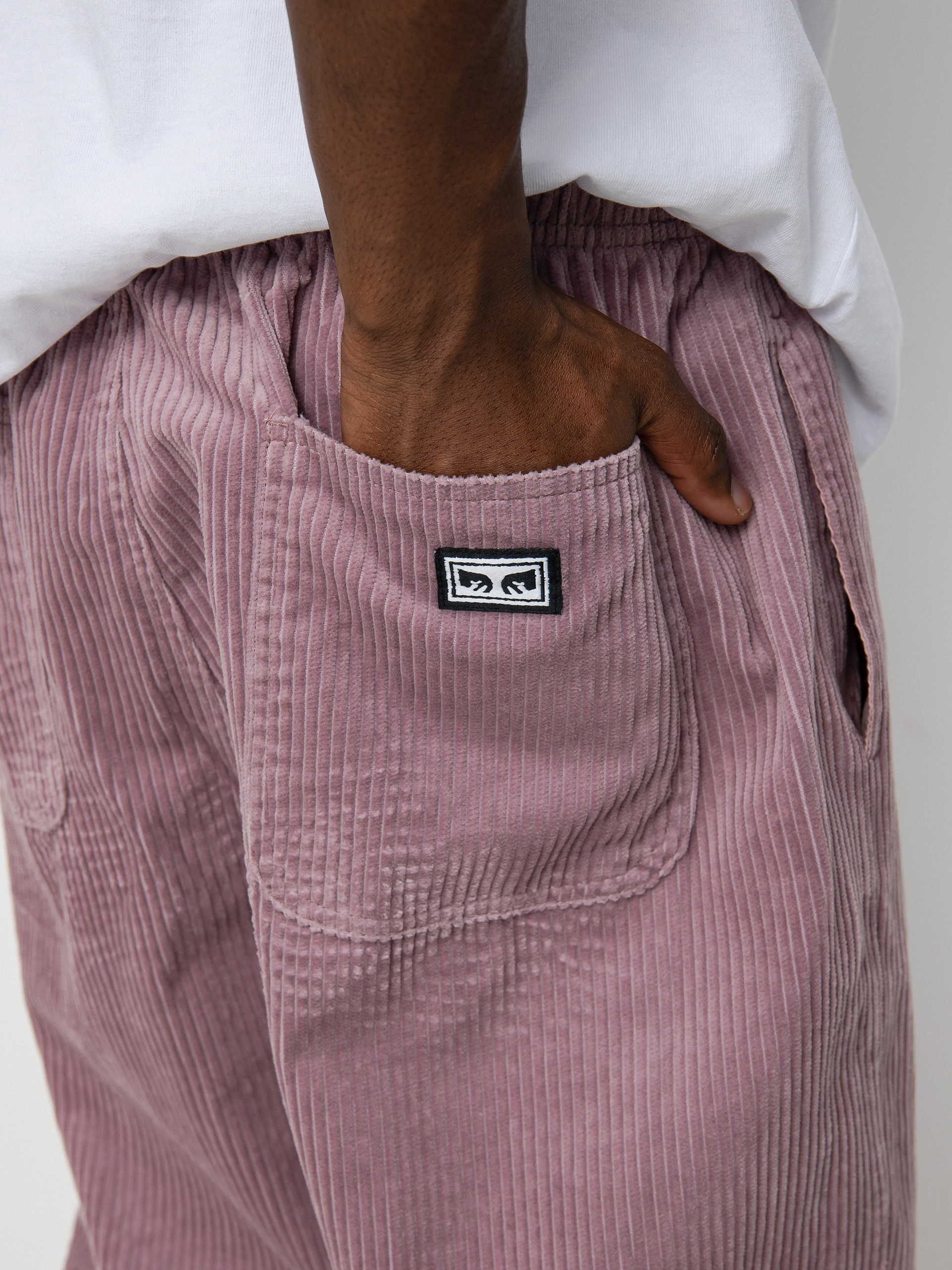 Nohavice OBEY Easy Cord (lilac chalk)