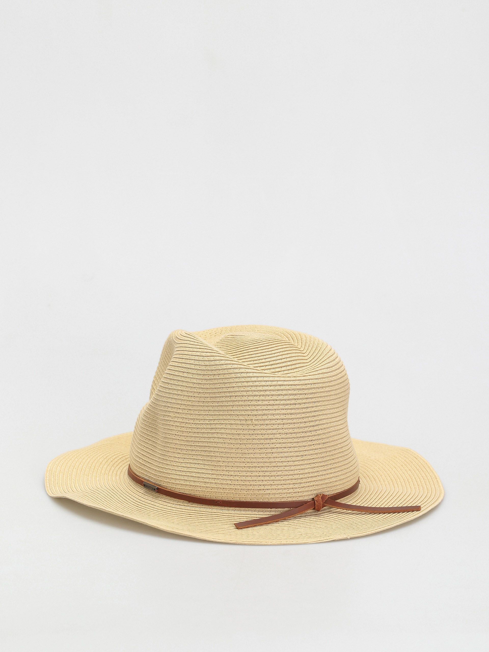 Klobúk Brixton Wesley Straw Packable Fedora (tan)