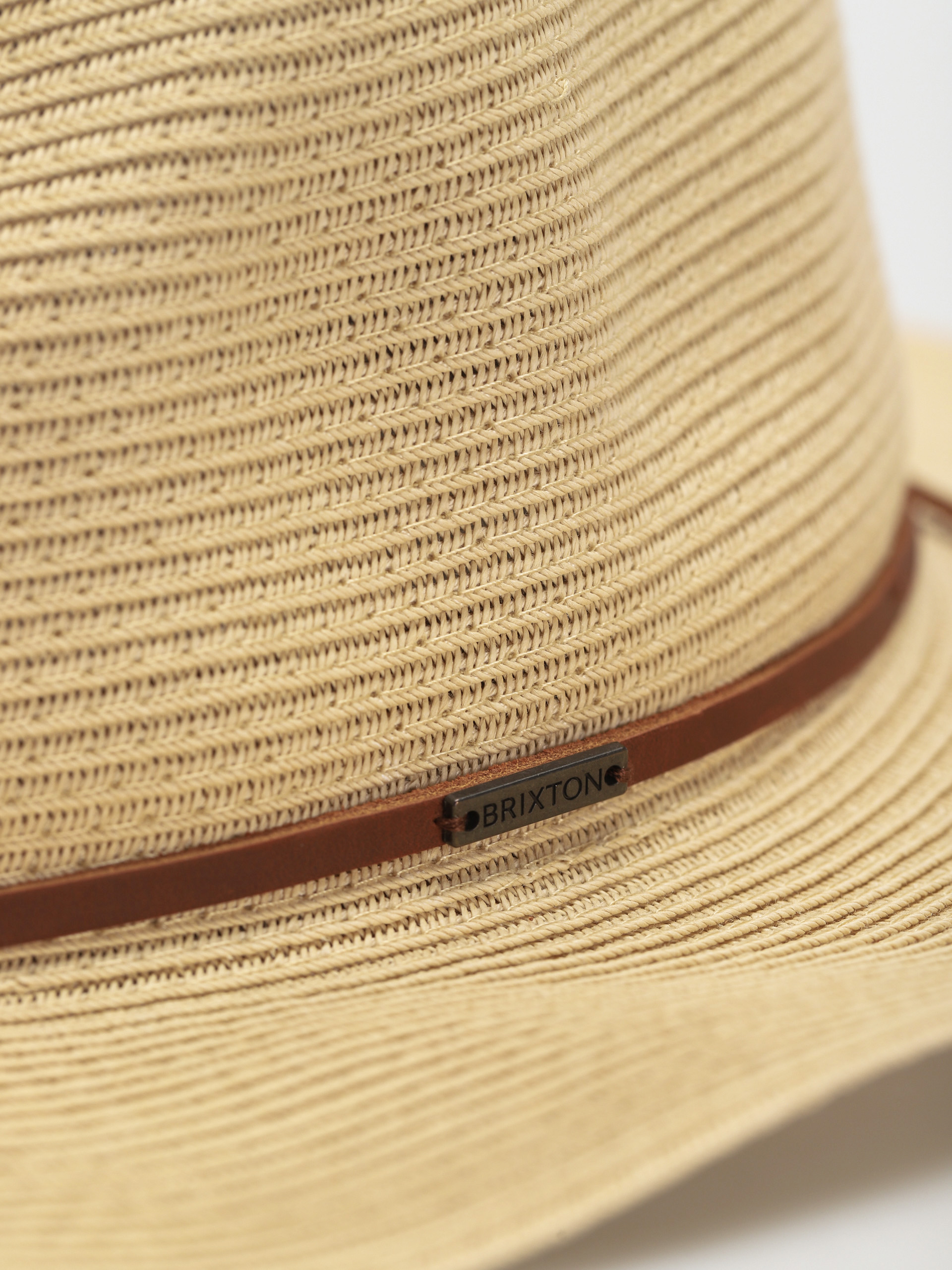 Klobúk Brixton Wesley Straw Packable Fedora (tan)